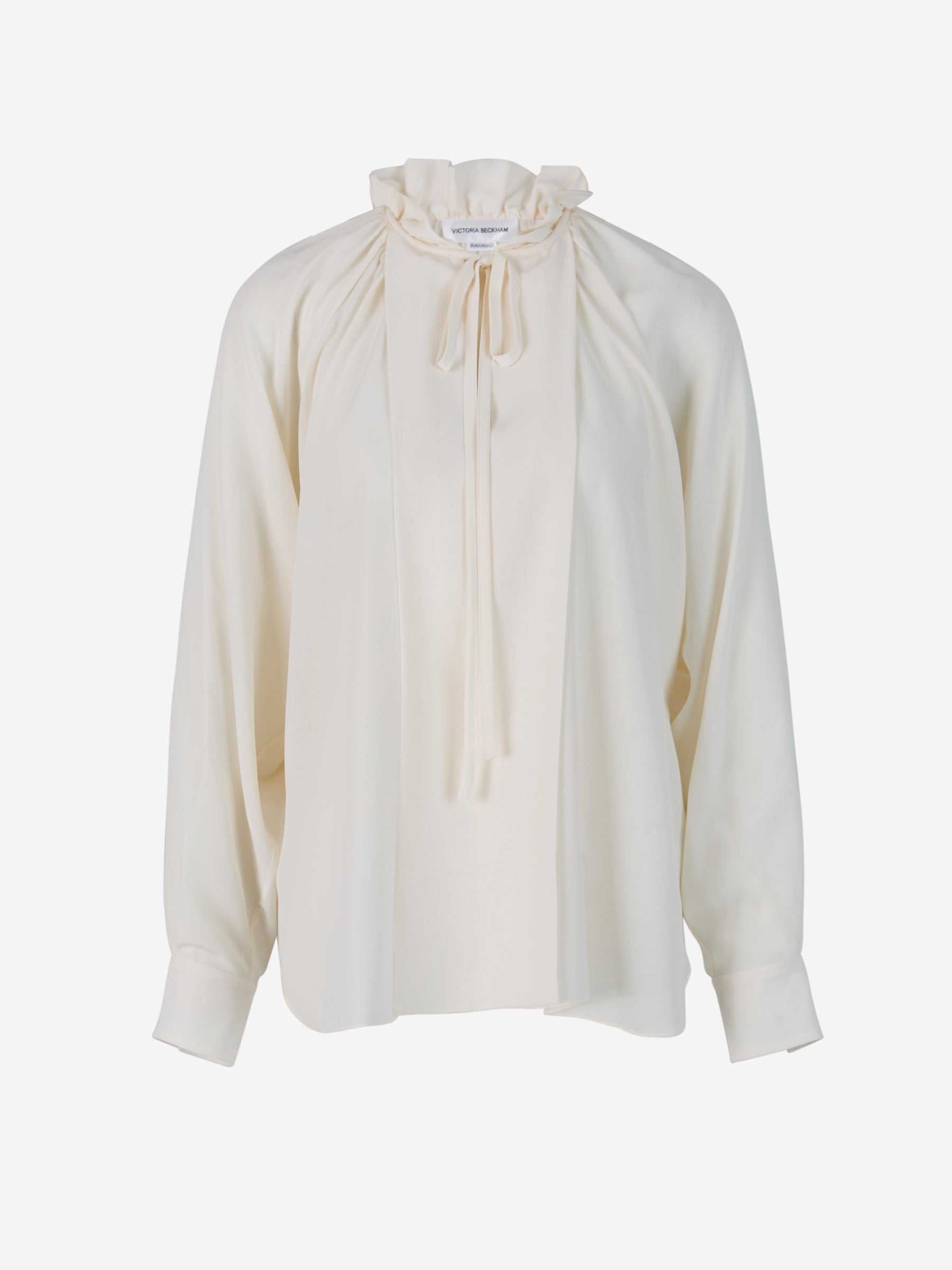 Victoria Beckham Blusa Volantes Seda color Crema sku 701-001781 01 - Foto 1
