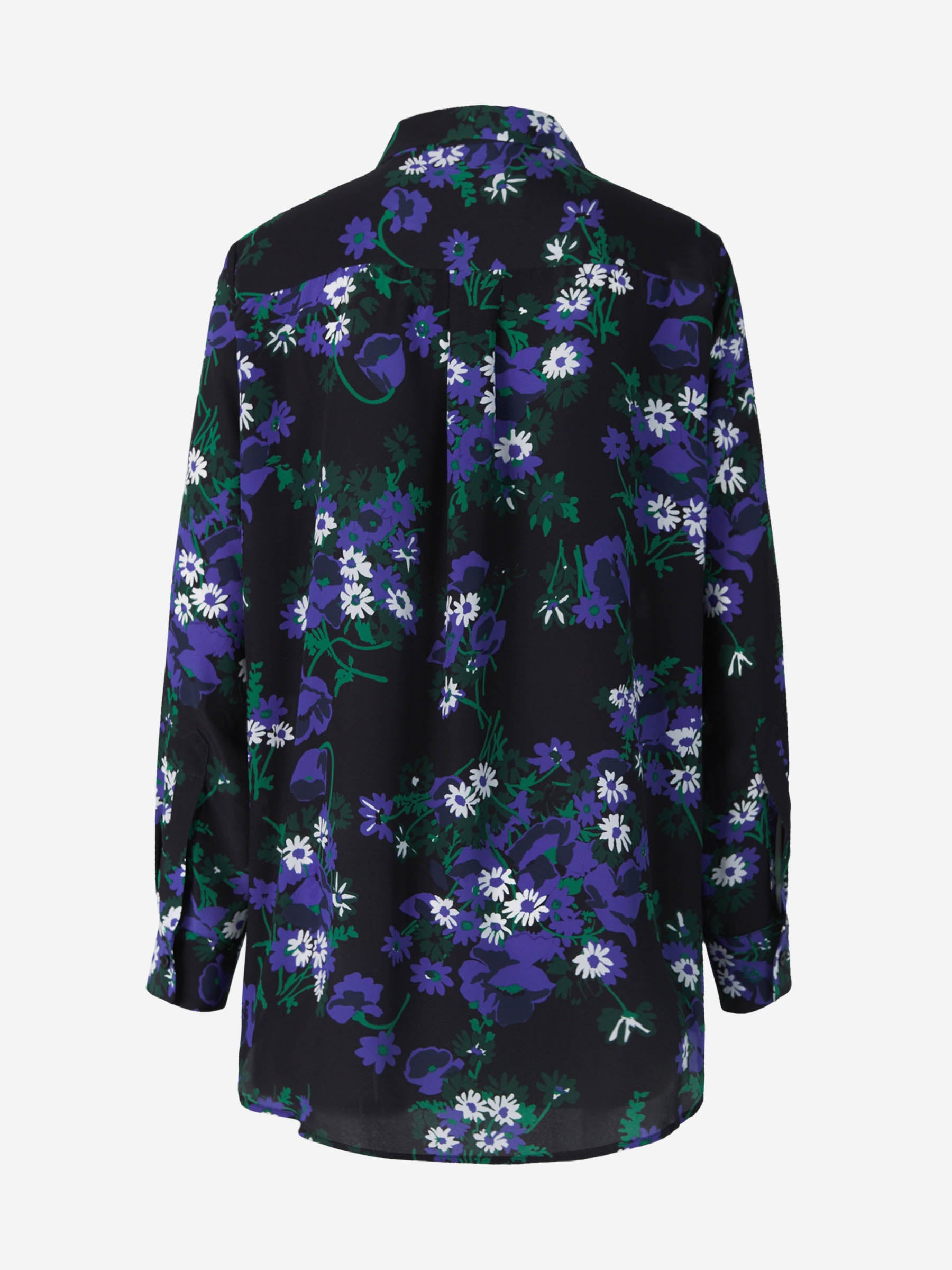 Plan C Blusa Estampado Floral Seda color Azul Marino sku 701-001795 01 - Foto 2