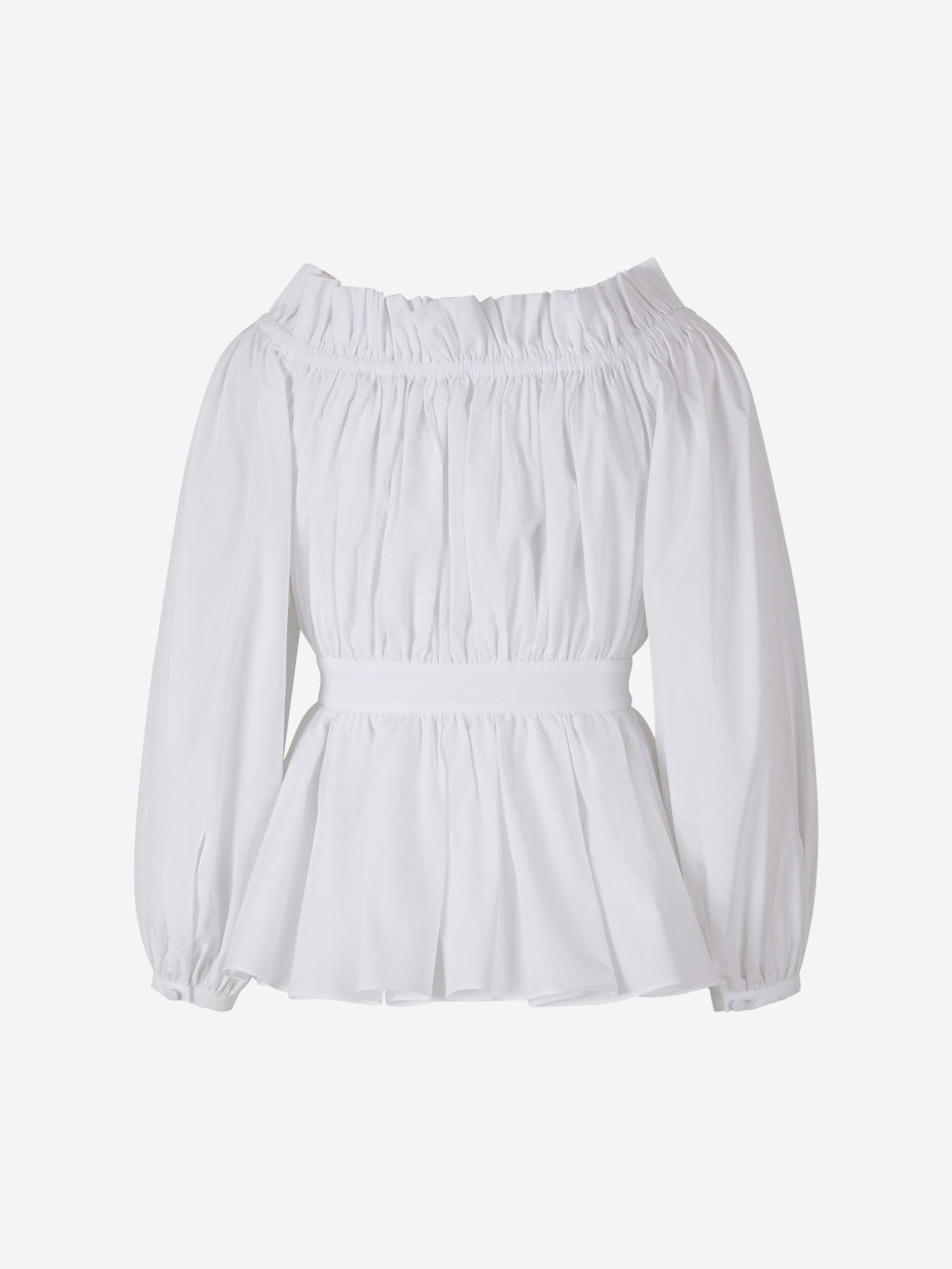 Alexander McQueen Blusa Mangas Abullonadas color Blanco sku 701-001918 01 - Foto 2