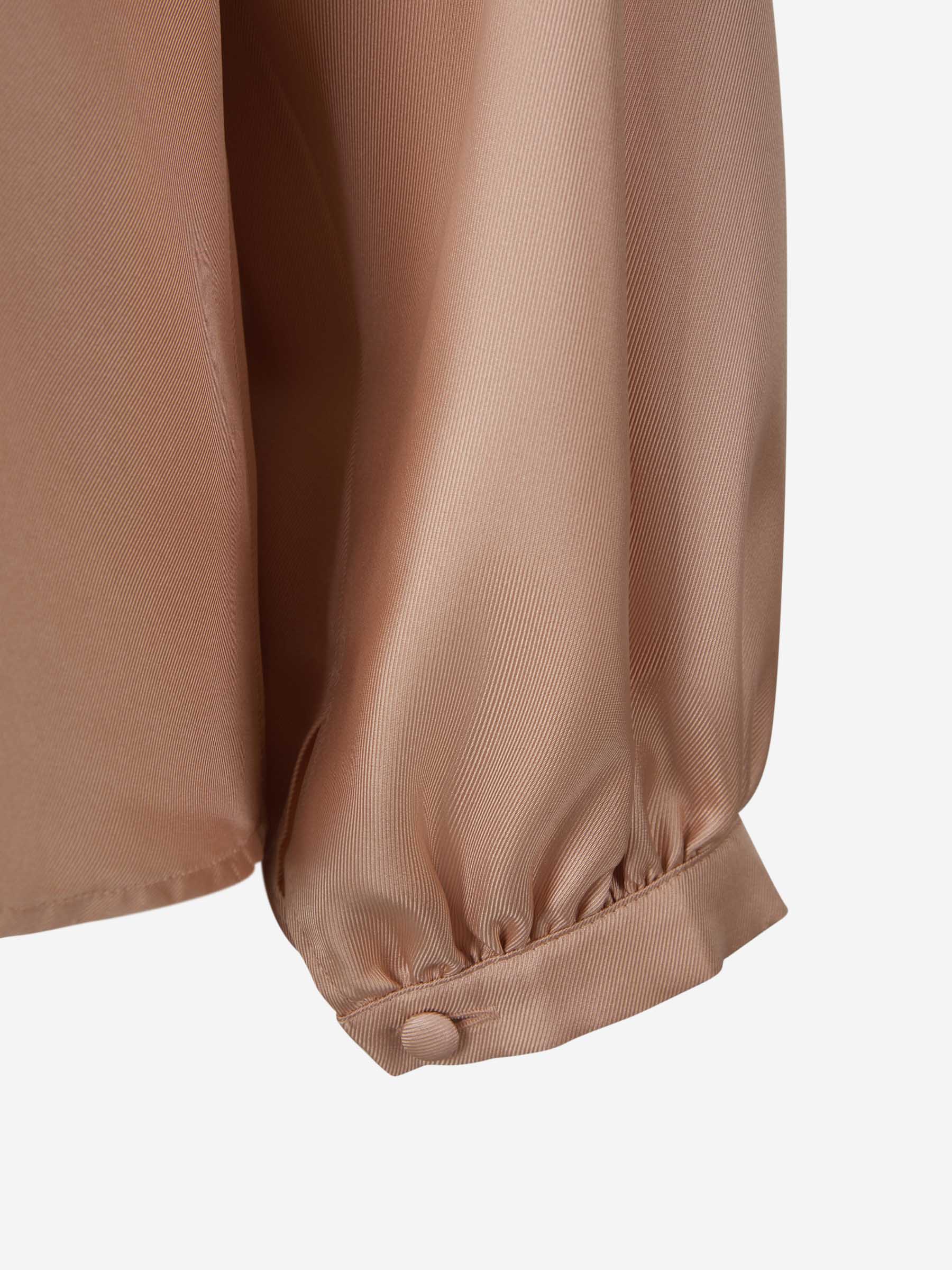 Max Mara Blusa Fular Seda color Almendra sku 701-001975 01 - Foto 4