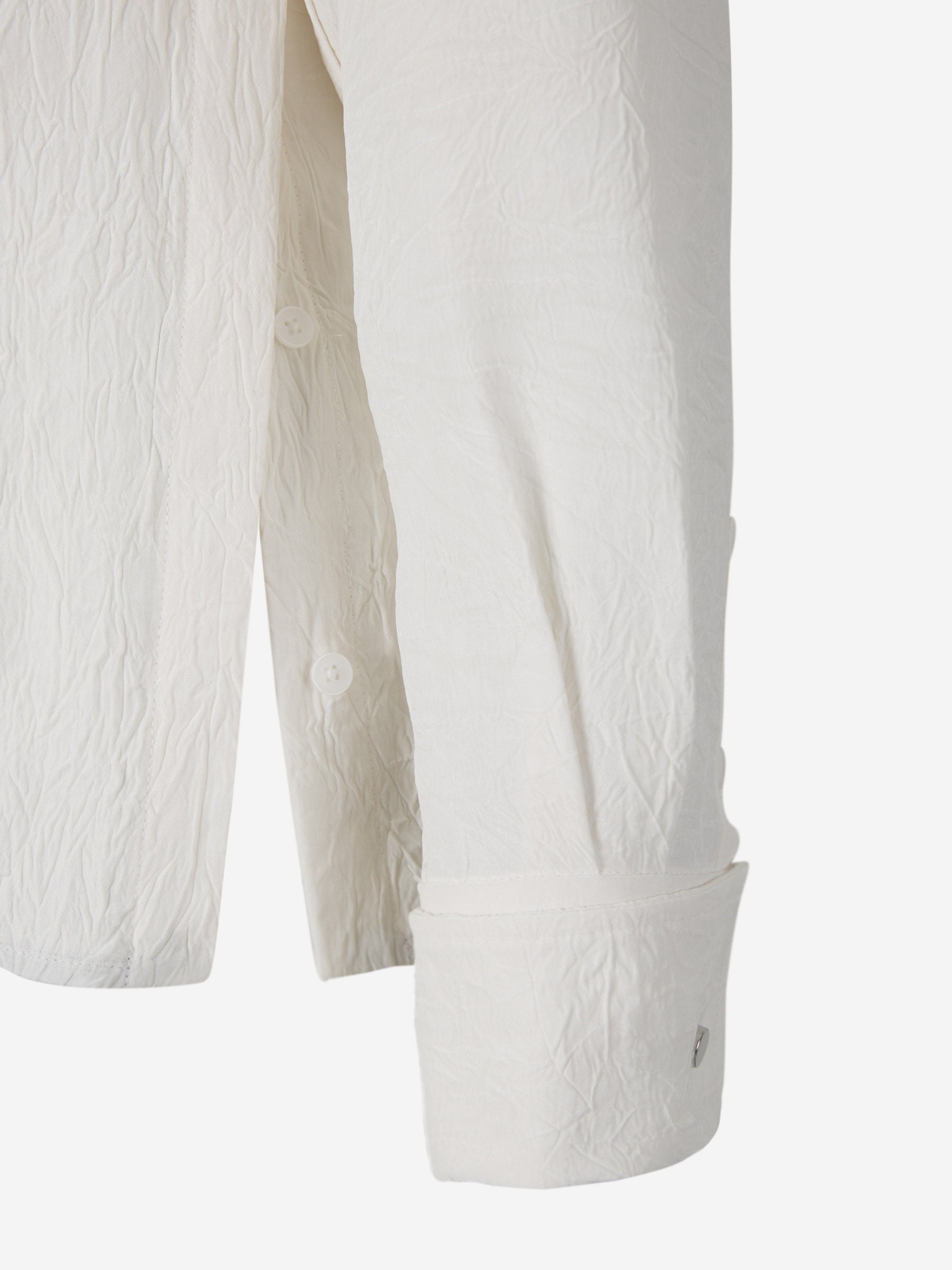 Proenza Schouler Camisa Diseño Crinkled color Beis sku 701-001979 00 - Foto 4