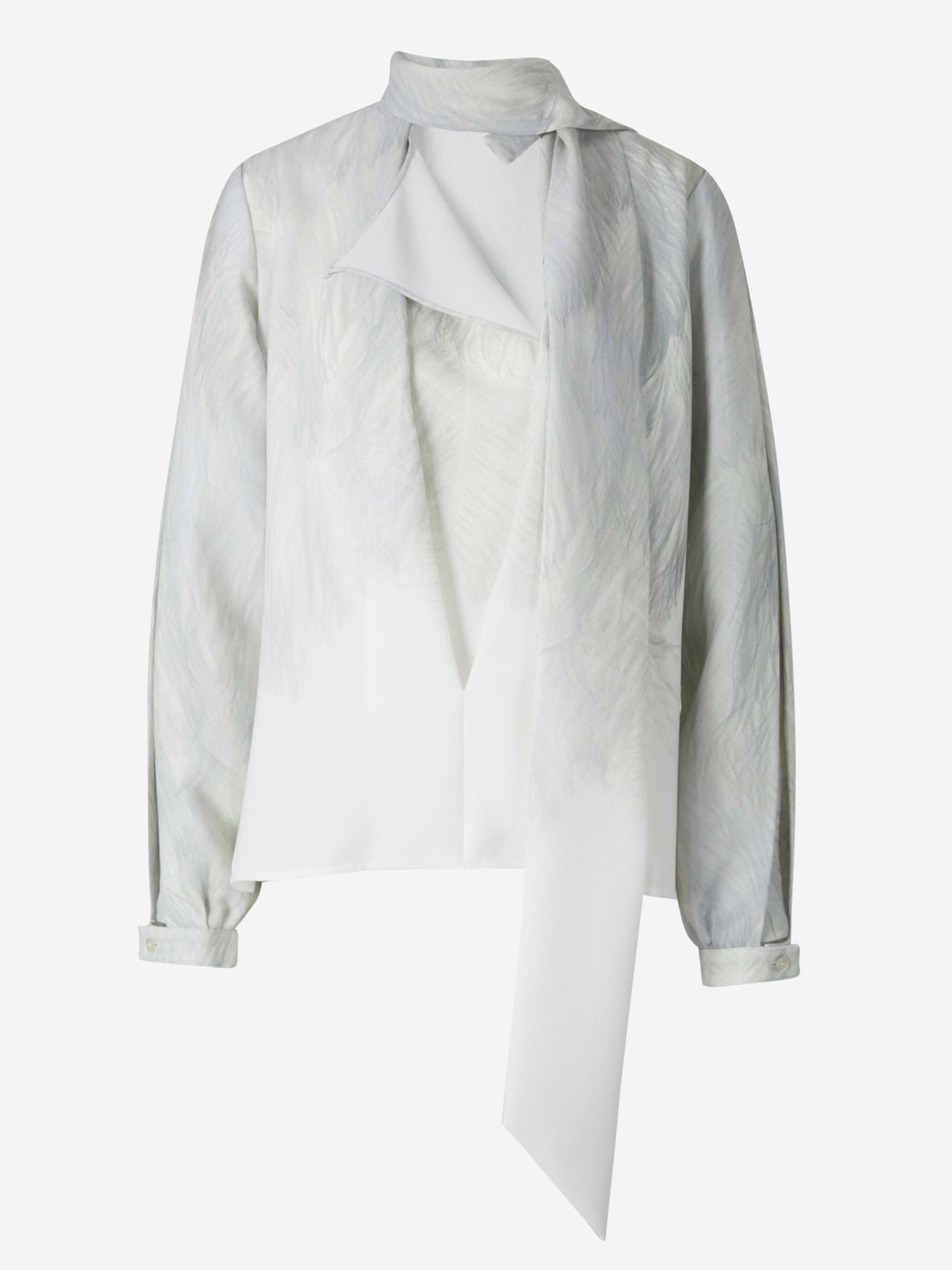 Victoria Beckham Blusa Cuello Pañuelo color Marfil sku 701-001982 00 - Foto 2