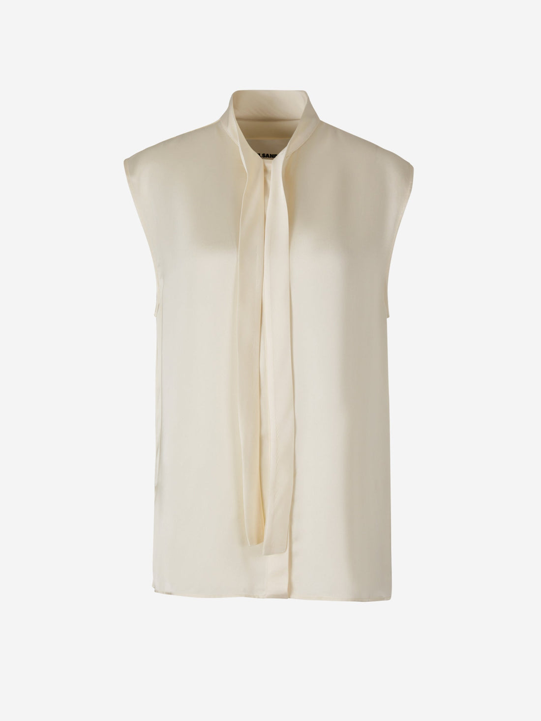 Jil Sander Blusa Fluida Pañuelo color Crema sku 702-000440 01 - Foto 1