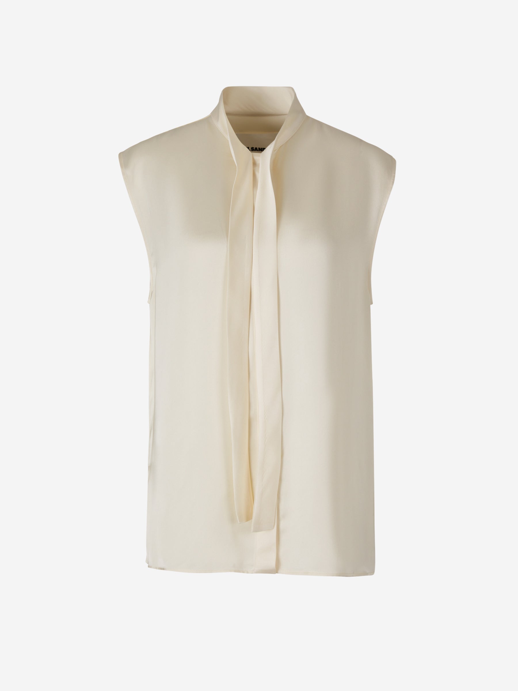 Jil Sander Blusa Fluida Pañuelo color Crema sku 702-000440 01 - Foto 1