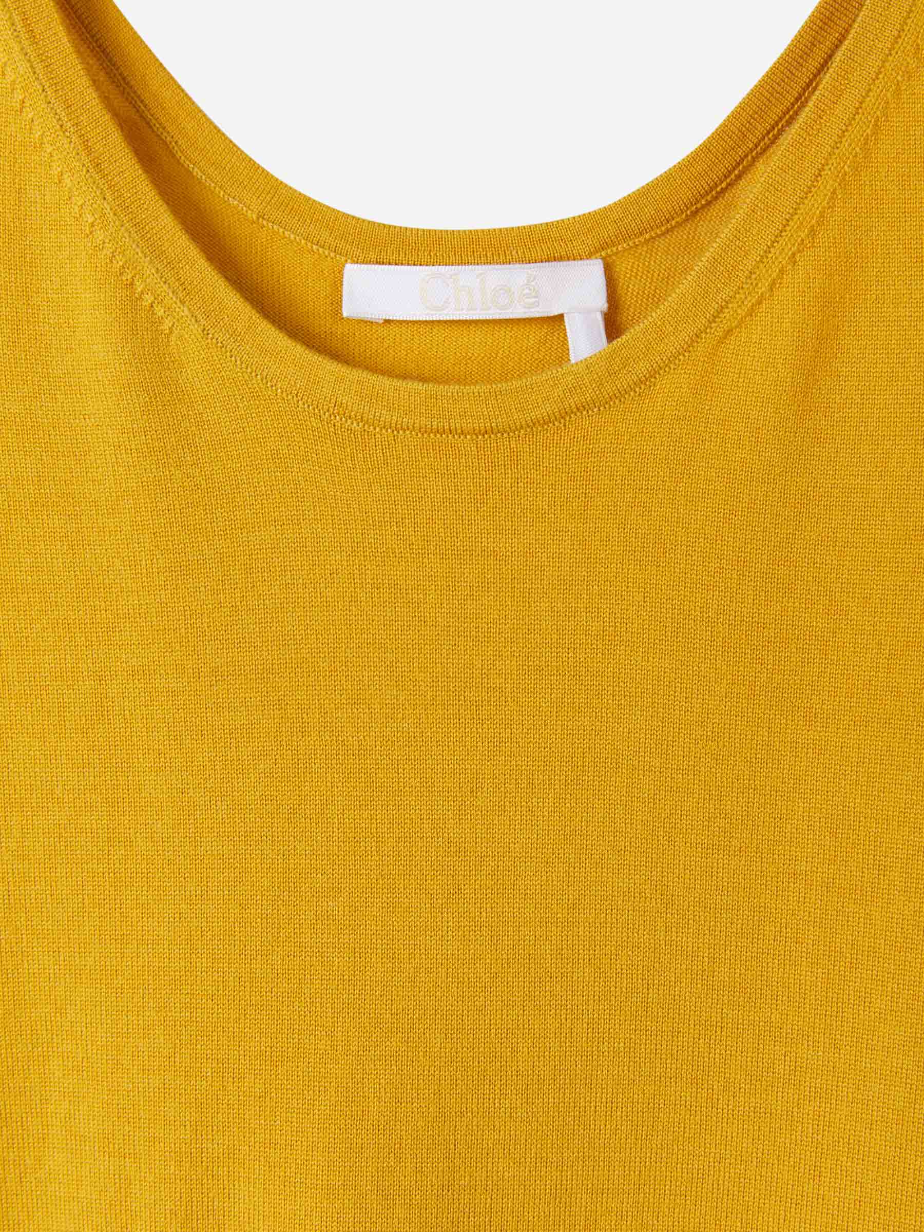 Chloé Top Tirantes Lana color Mostaza sku 703-001727 01 - Foto 3