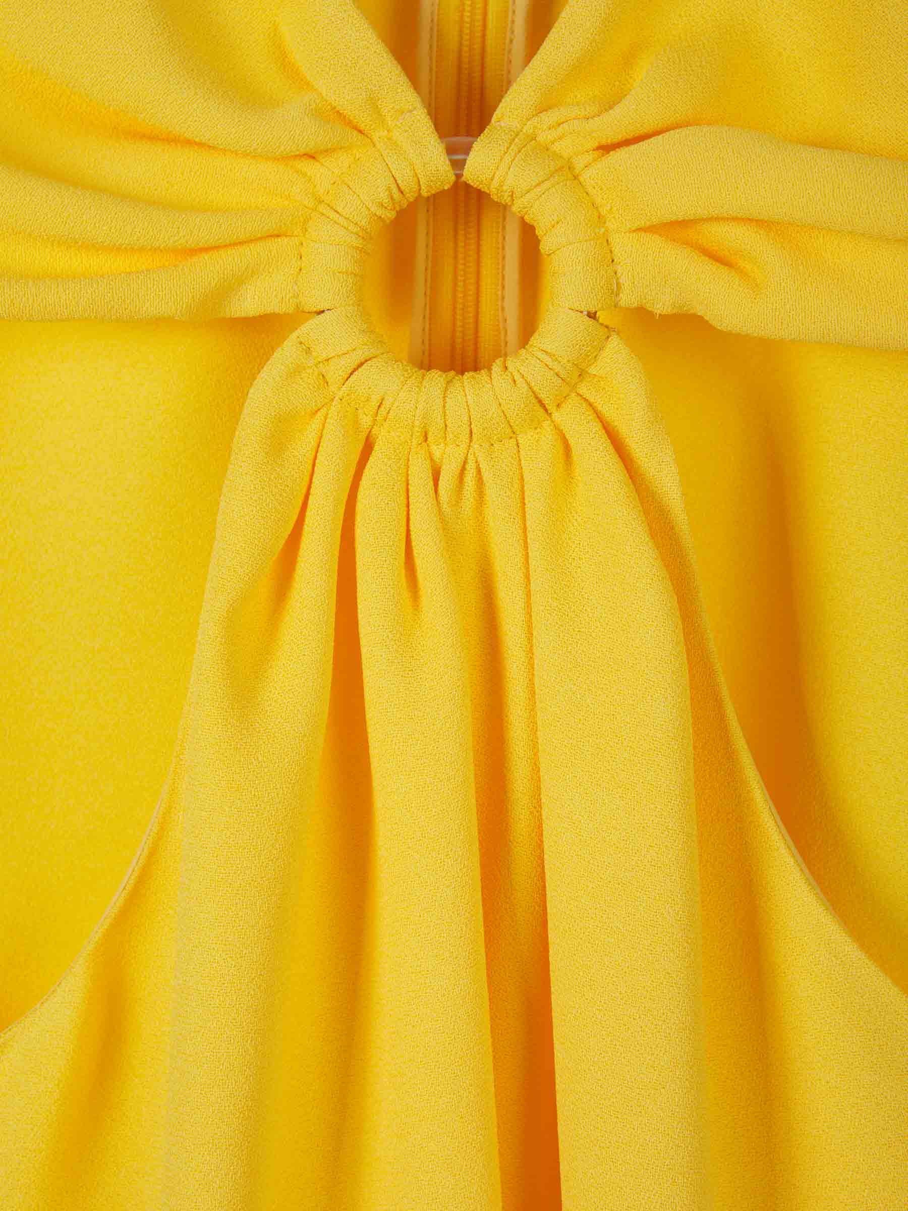 Stella McCartney Blusa Fruncida Cut Out color Amarillo sku 703-001933 00 - Foto 3