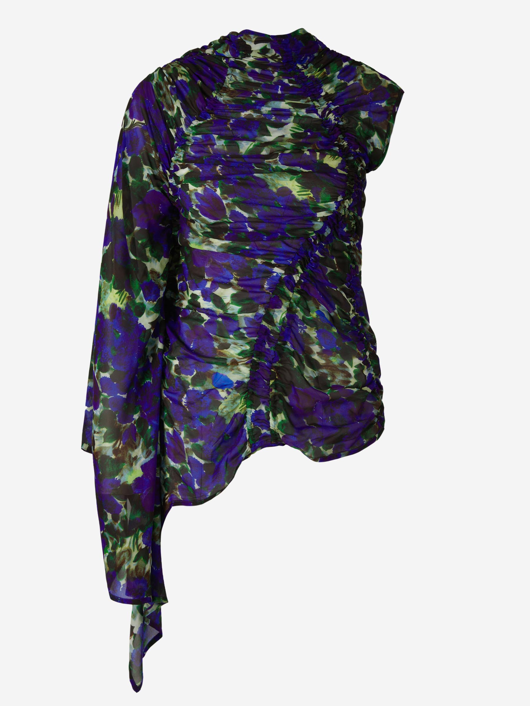 Dries Van Noten Blusa Motivo Floral Asimétrico color Multicolor sku 703-001977 01 - Foto 1