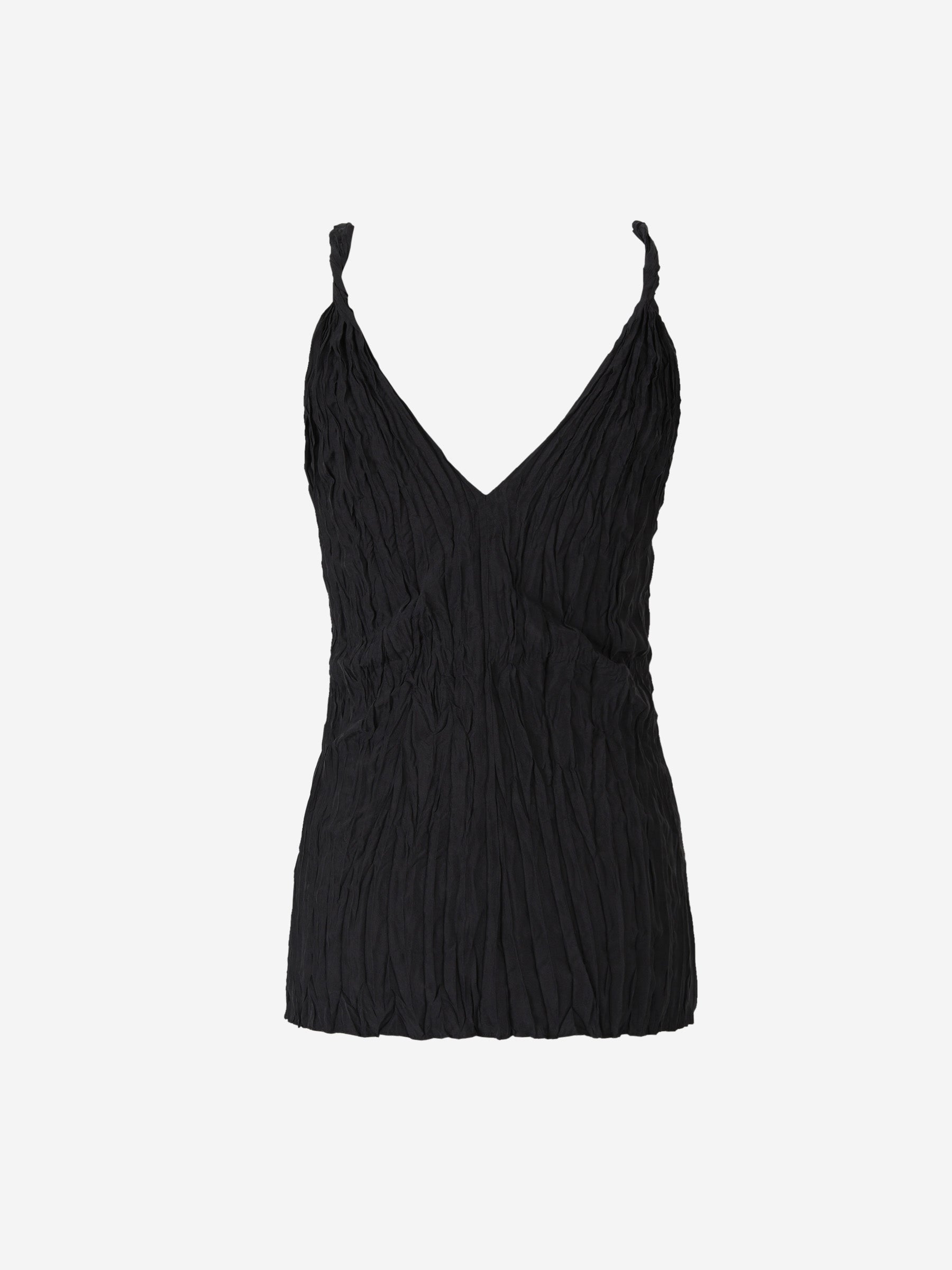 Outlet online TOTEME Mujer Top Seda Texturizada color Negro sku 703-002041 01 - Foto 2