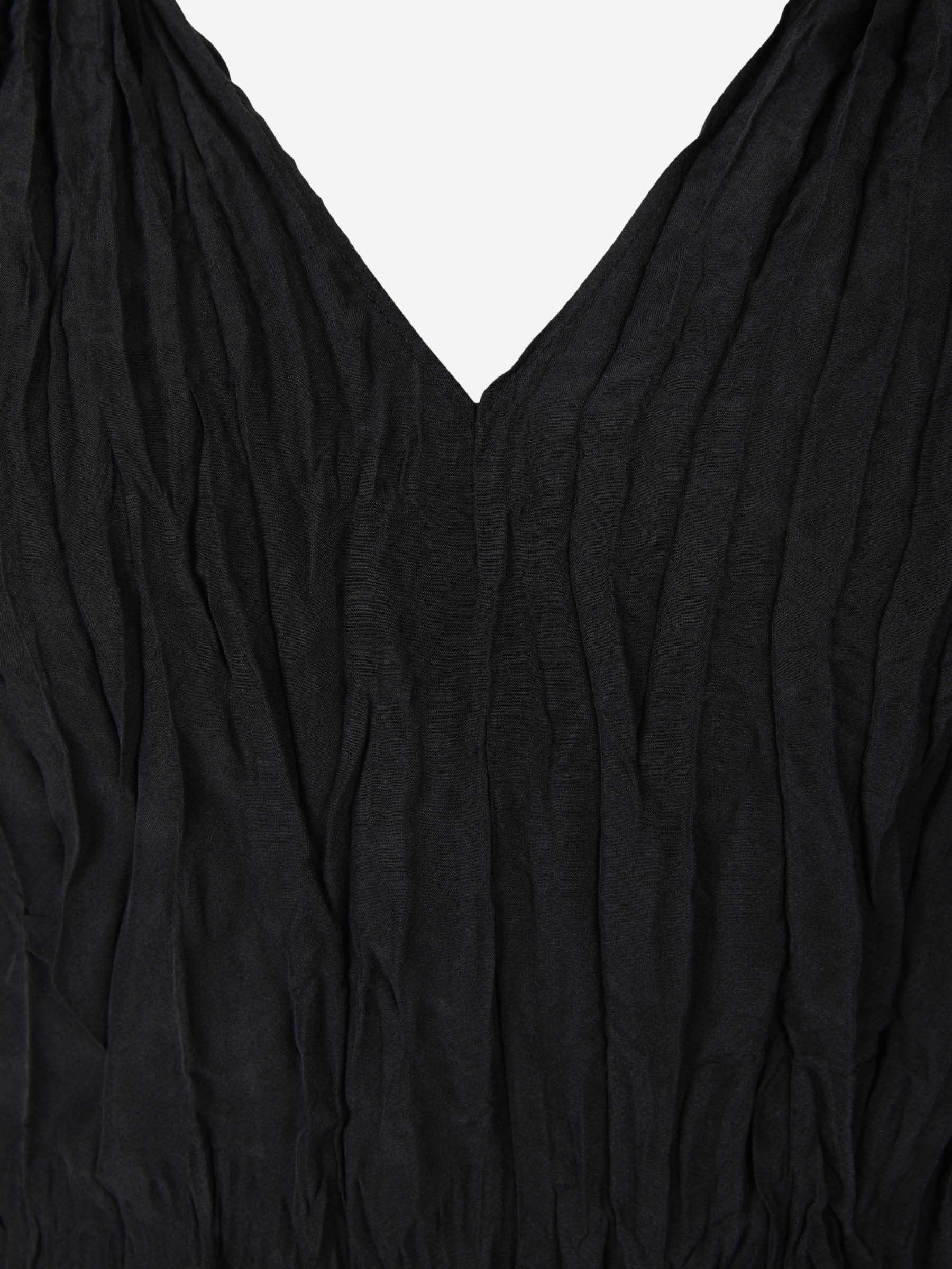 Outlet online TOTEME Mujer Top Seda Texturizada color Negro sku 703-002041 01 - Foto 3