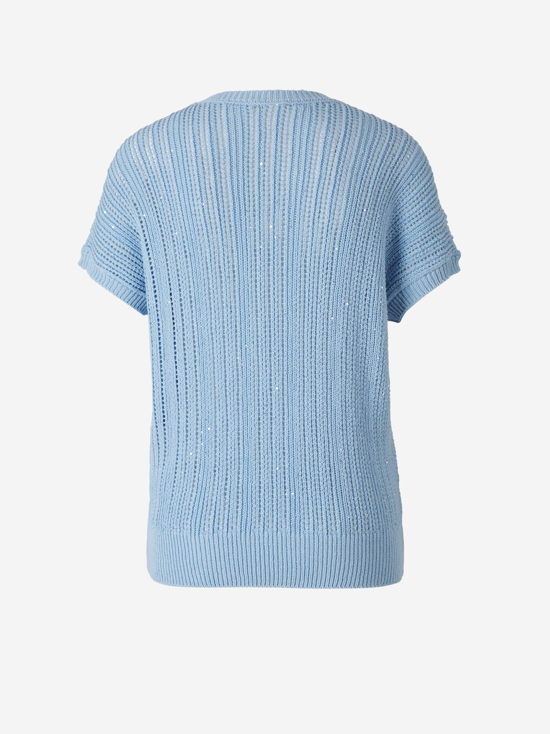 Outlet online Peserico Mujer Jersey Punto Lentejuelas color Azul Cielo sku 711-002488 01 - Foto 2