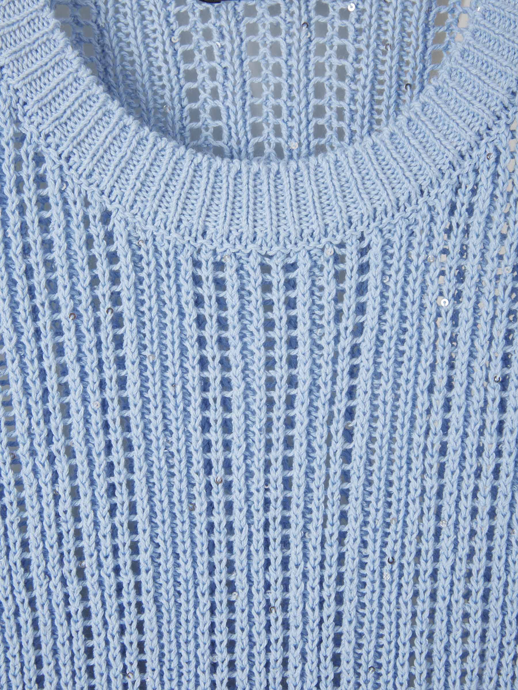 Outlet online Peserico Mujer Jersey Punto Lentejuelas color Azul Cielo sku 711-002488 01 - Foto 3