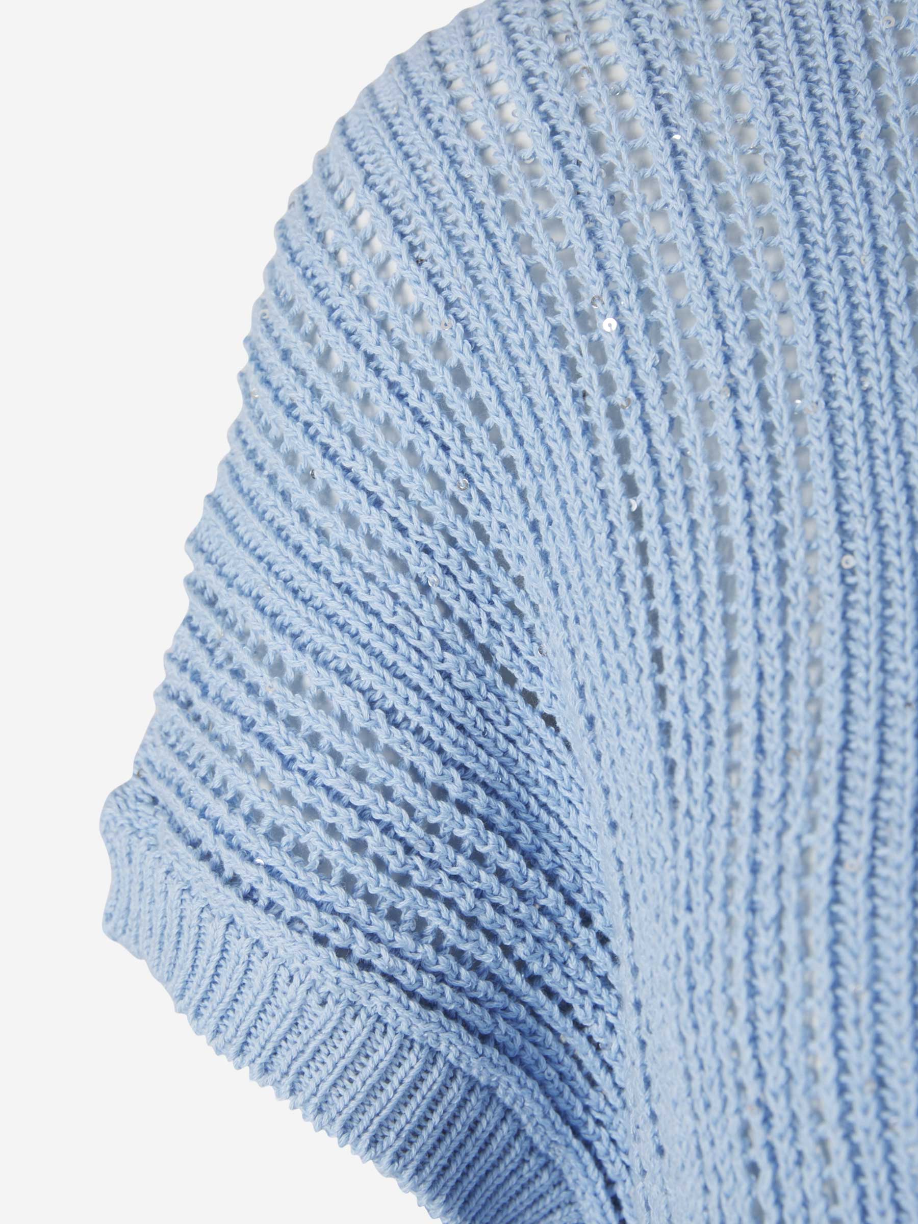 Outlet online Peserico Mujer Jersey Punto Lentejuelas color Azul Cielo sku 711-002488 01 - Foto 4