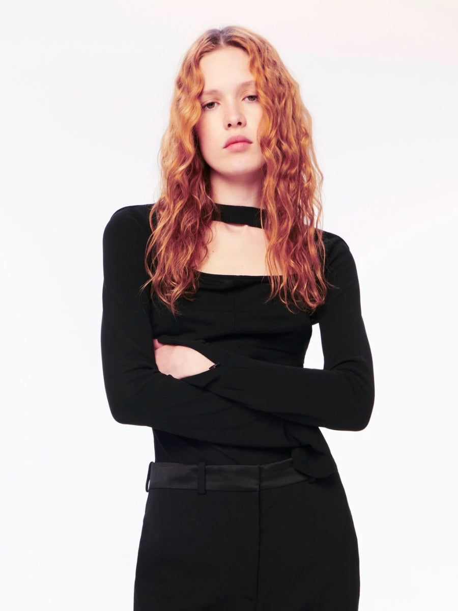 Outlet online Victoria Beckham Mujer Top Apertura Frontal color Negro sku 711-002757 01 - Foto 2