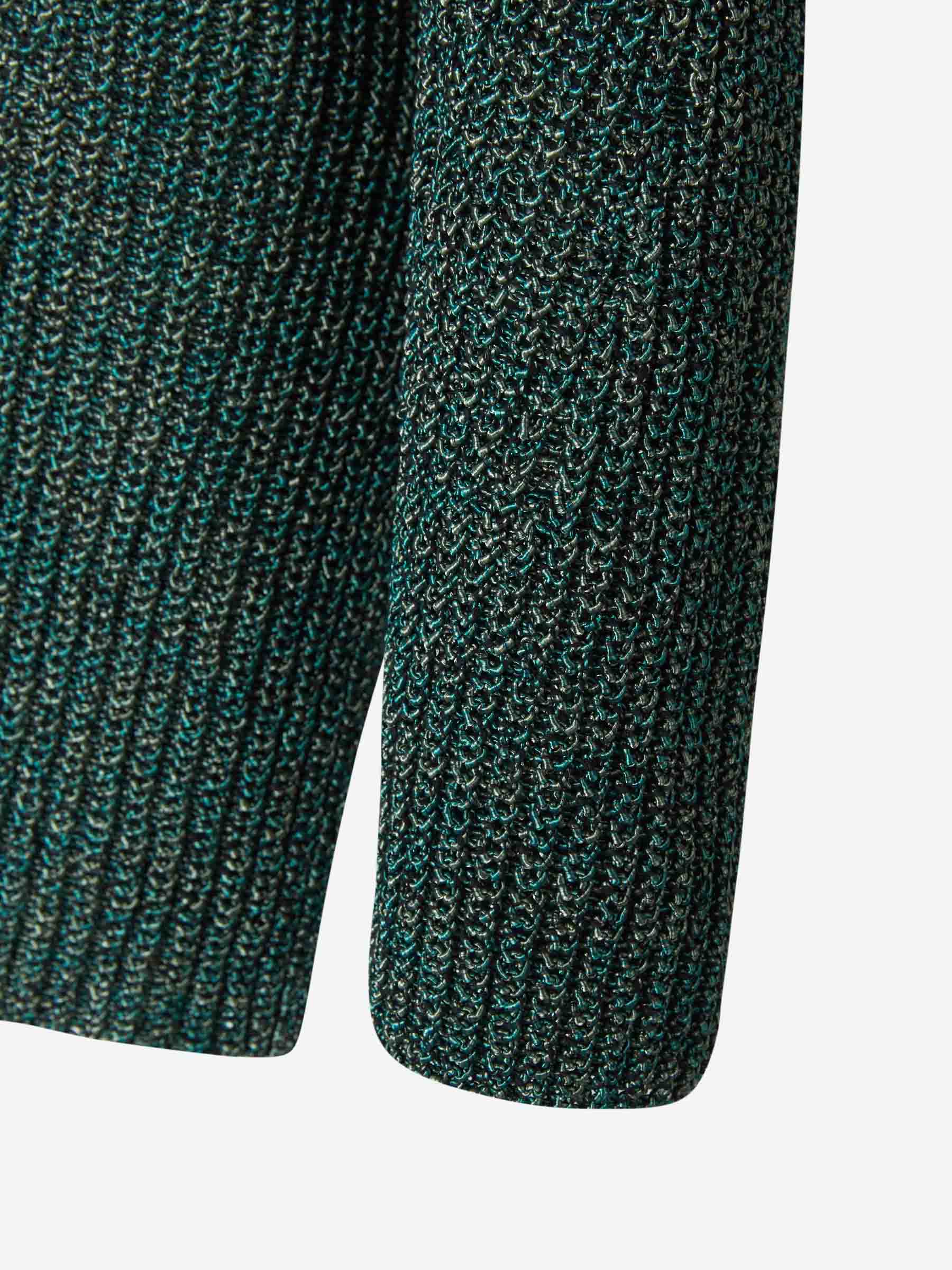 Proenza Schouler Cárdigan Punto Cruzado color Verde Azulado sku 711-002824 01 - Foto 4