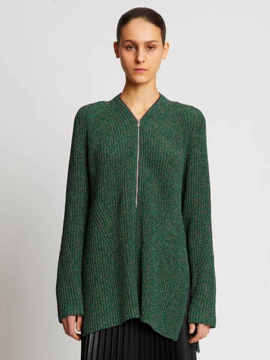 Proenza Schouler Cárdigan Punto Cruzado color Verde Azulado sku 711-002824 01 - Foto 5