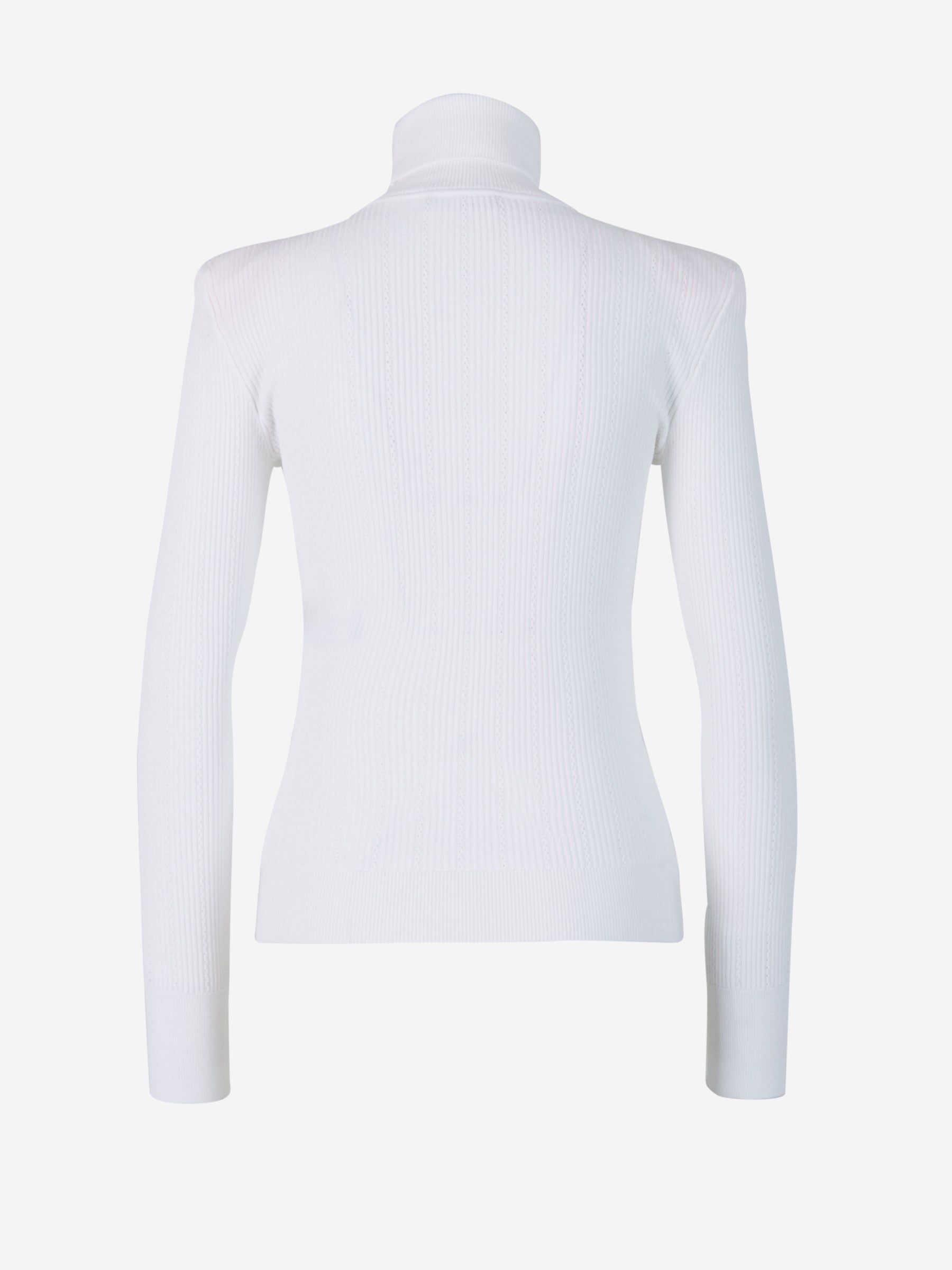 Balmain Jersey Punto Cuello Alto color Blanco sku 711-002848 01 - Foto 2
