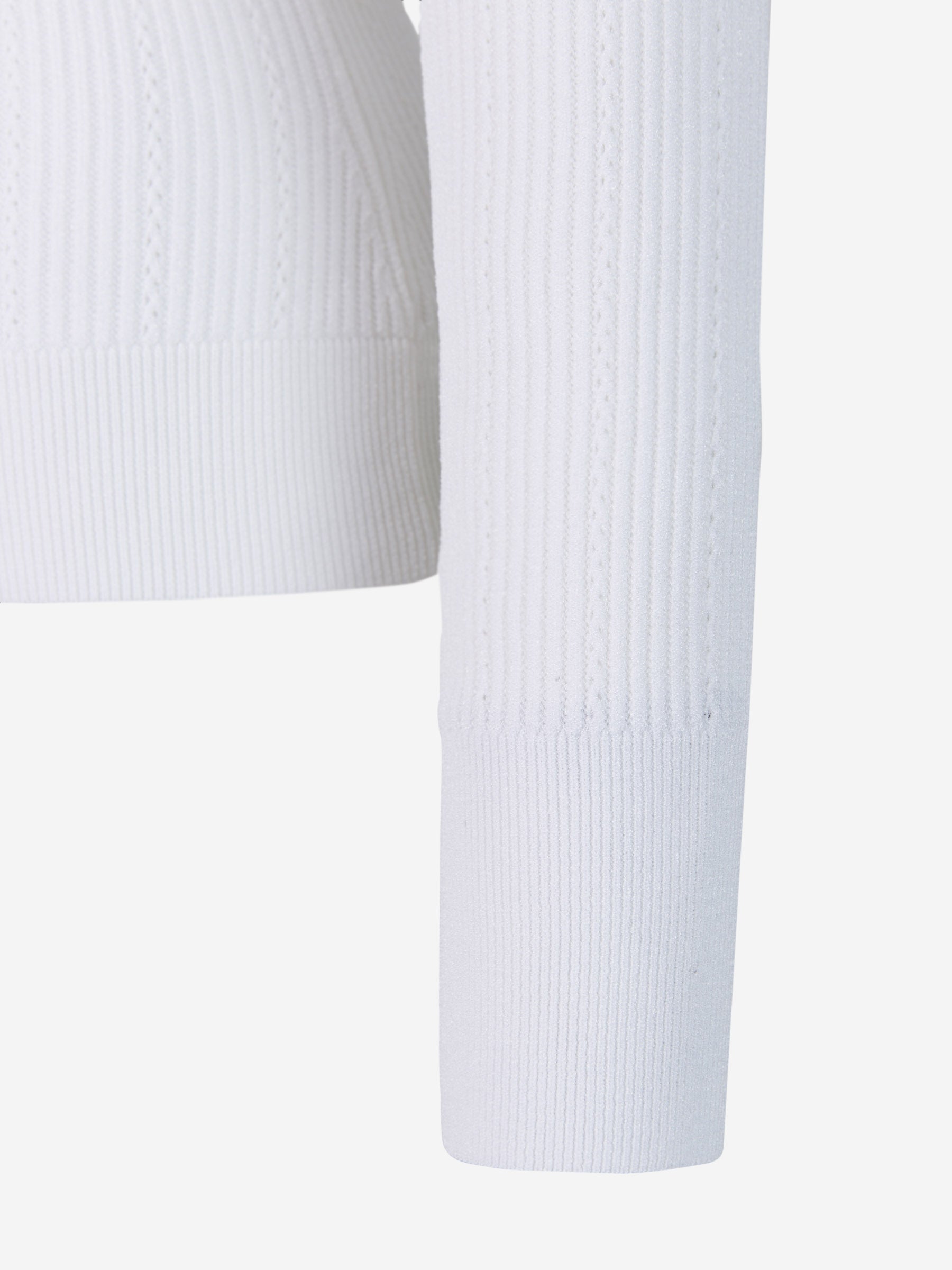 Balmain Jersey Punto Cuello Alto color Blanco sku 711-002848 01 - Foto 5