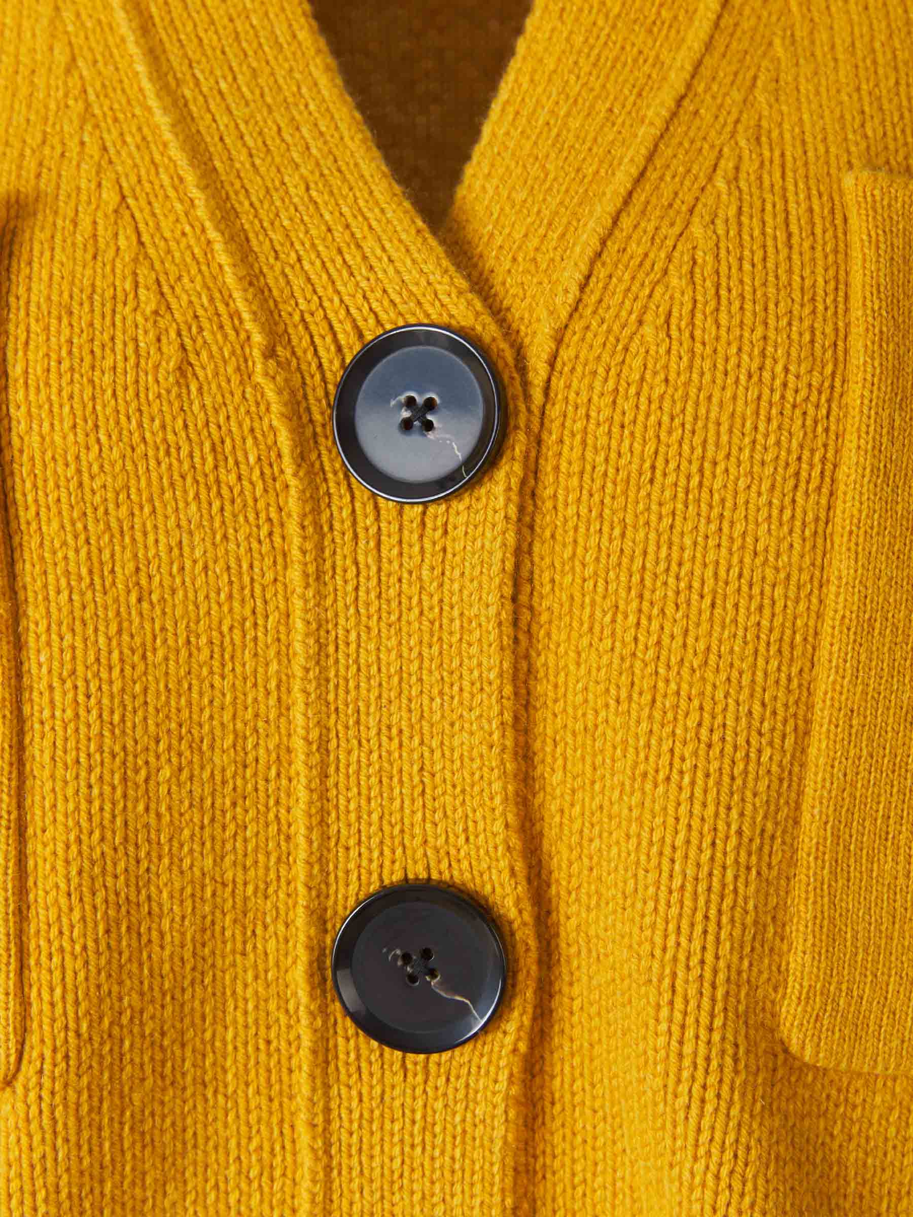 Proenza Schouler Cárdigan Cashmere Cropped color Mostaza sku 711-002851 01 - Foto 3