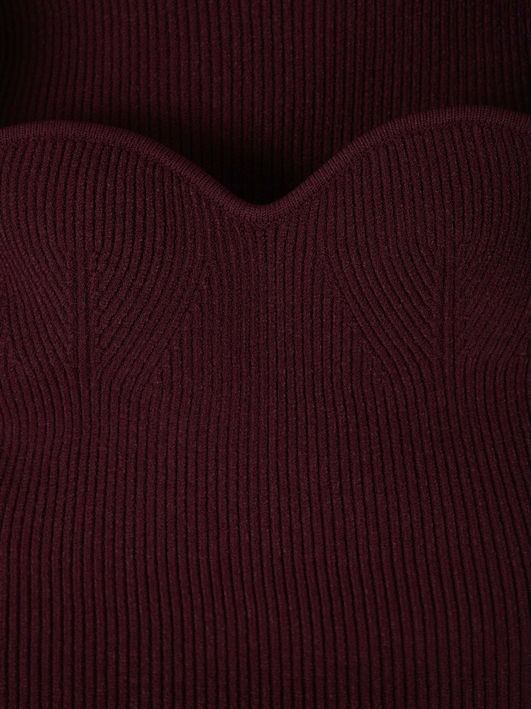 Khaite Top Canalé Maddy color Burdeos sku 711-002900 01 - Foto 3