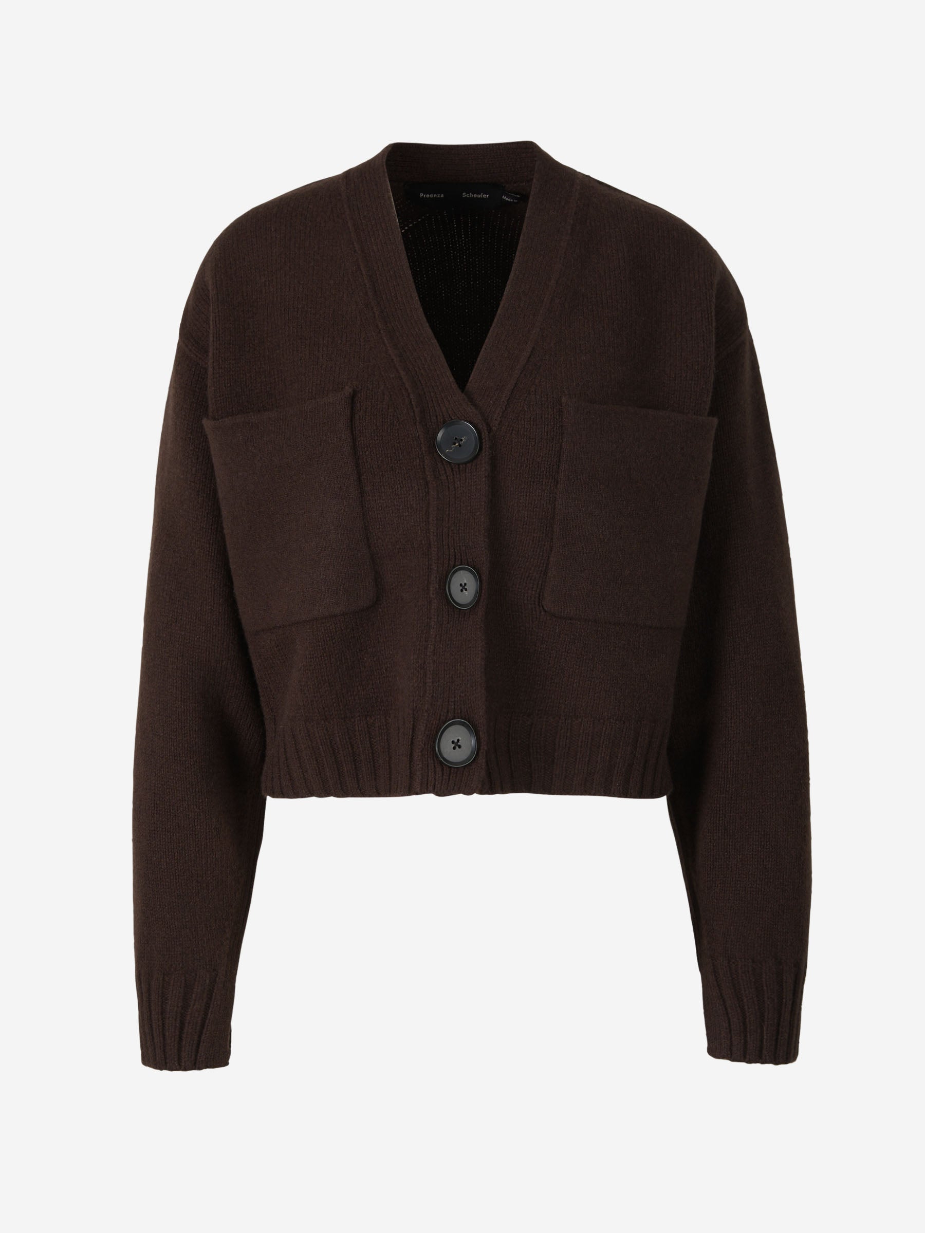 Proenza Schouler Cárdigan Eco Cashmere color Marrón Oscuro sku 713-000155 01 - Foto 1