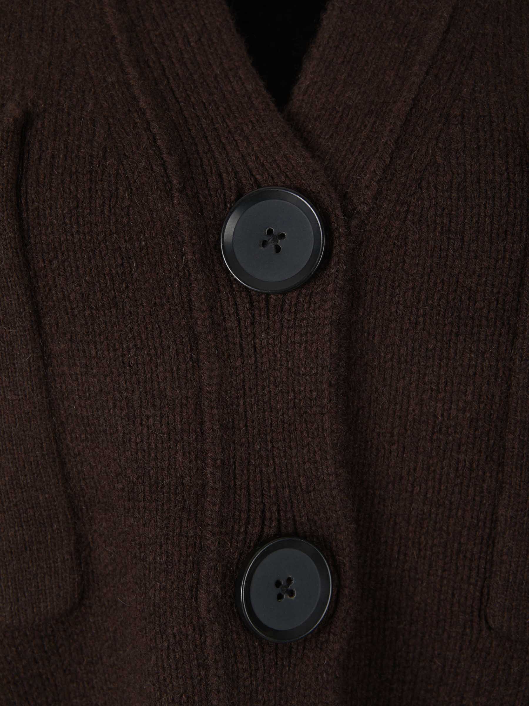 Proenza Schouler Cárdigan Eco Cashmere color Marrón Oscuro sku 713-000155 01 - Foto 3