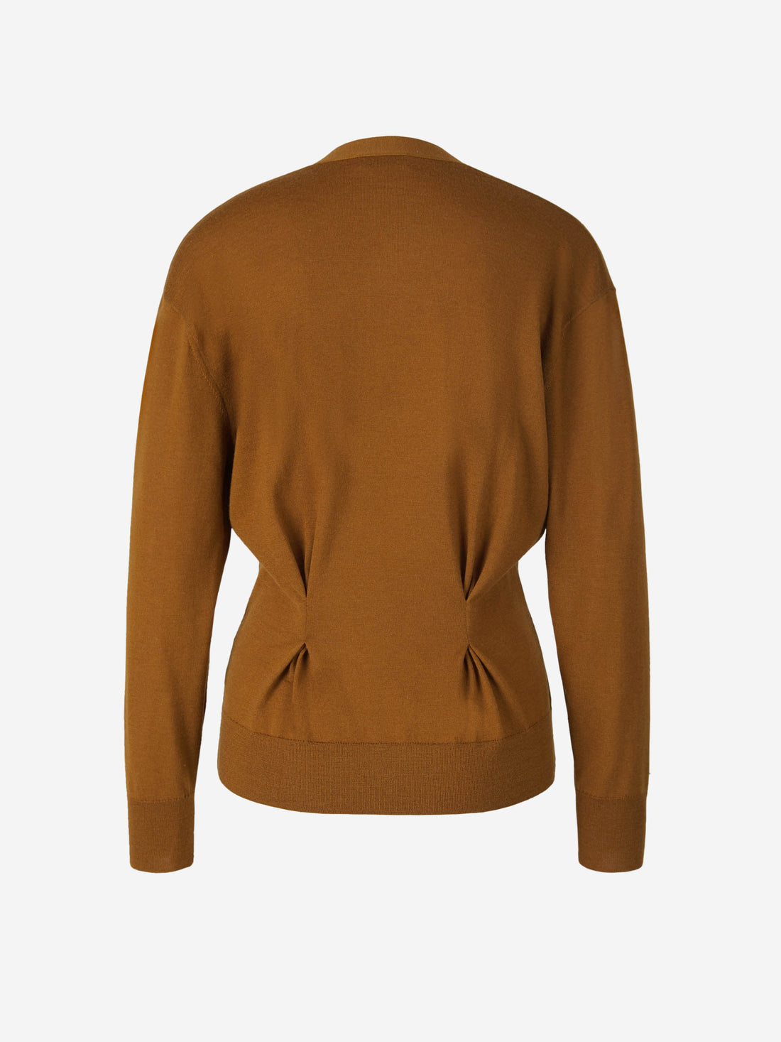 Dries Van Noten Cárdigan Punto Fino Lana color Mostaza sku 713-000172 02 - Foto 2