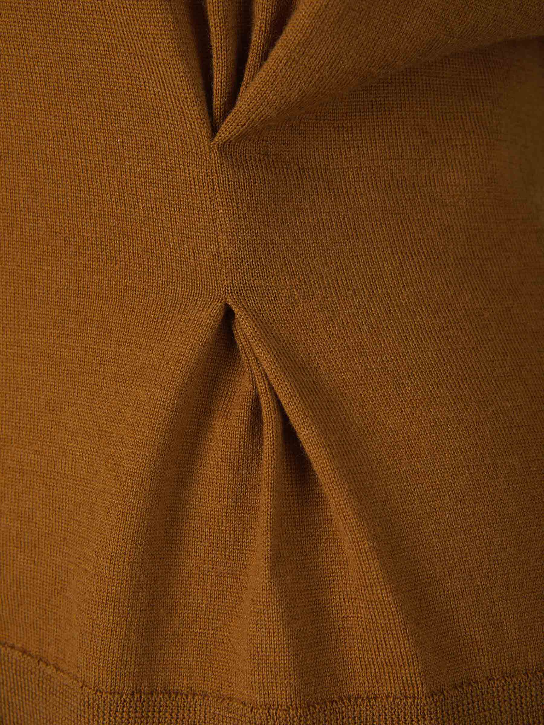 Dries Van Noten Cárdigan Punto Fino Lana color Mostaza sku 713-000172 02 - Foto 4