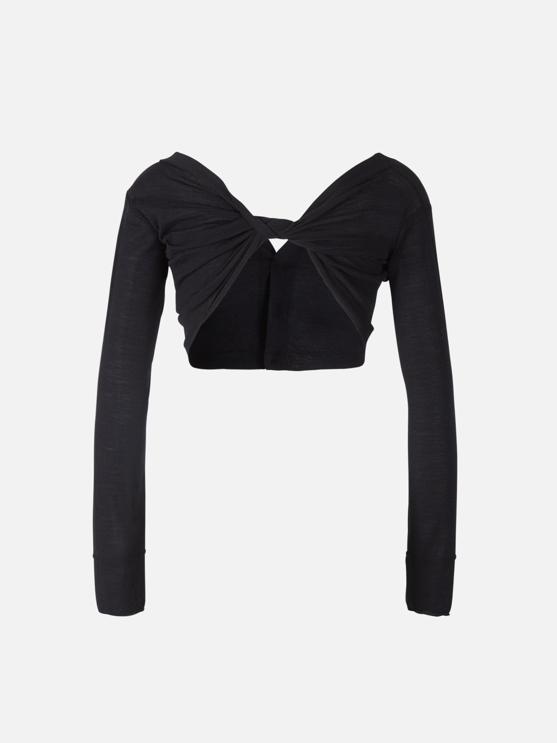 Jacquemus Cárdigan Cropped Soli color Negro sku 713-000176 01 - Foto 2