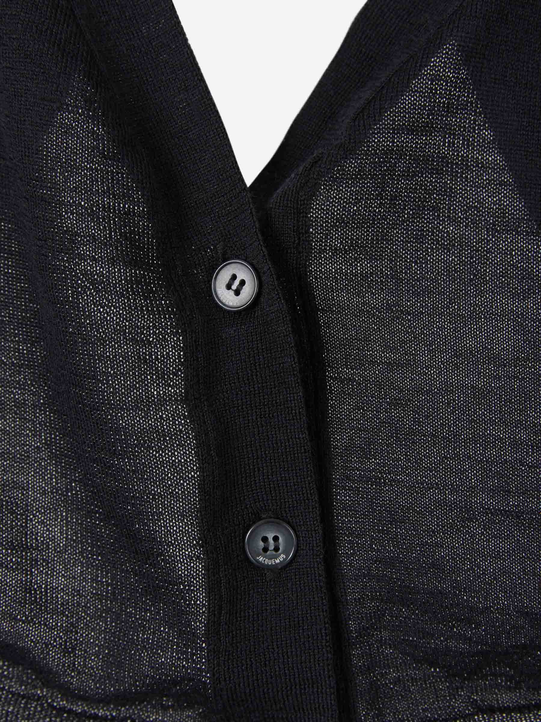 Jacquemus Cárdigan Cropped Soli color Negro sku 713-000176 01 - Foto 3