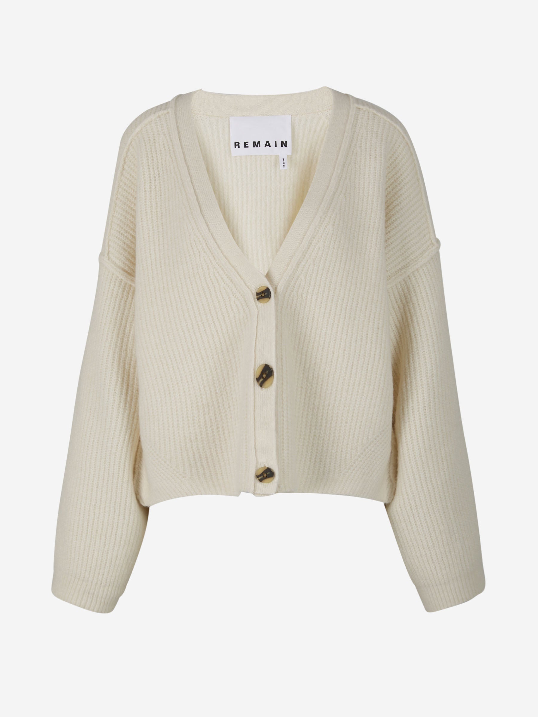 Remain Birger Christensen Cárdigan Punto Cropped color Crema sku 713-000188 01 - Foto 1