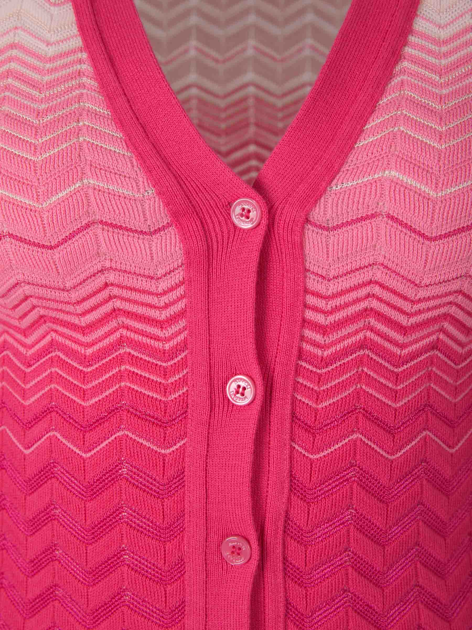 Missoni Cárdigan Punto Zig Zag color Fucsia sku 713-000214 01 - Foto 3