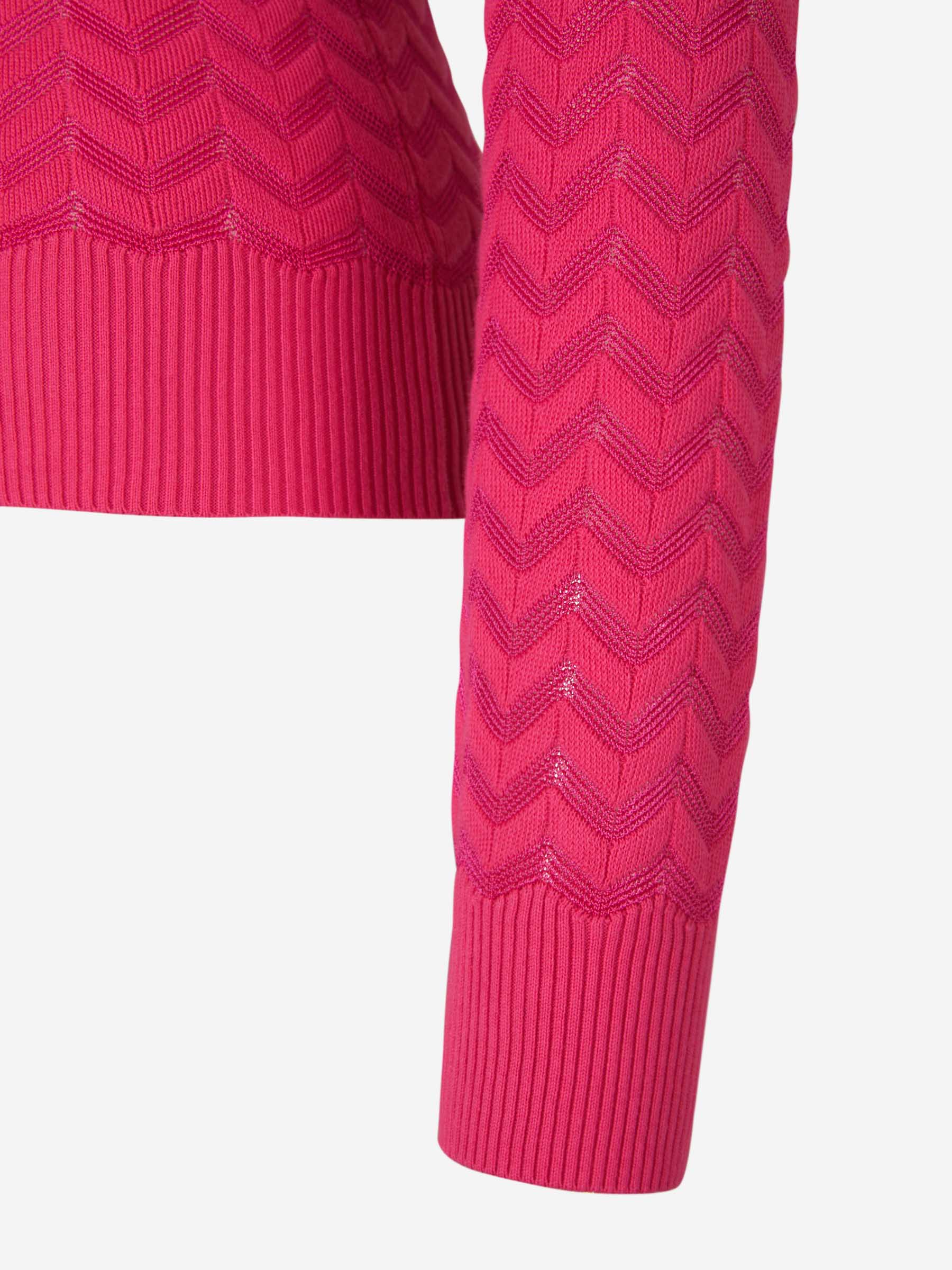 Missoni Cárdigan Punto Zig Zag color Fucsia sku 713-000214 01 - Foto 4