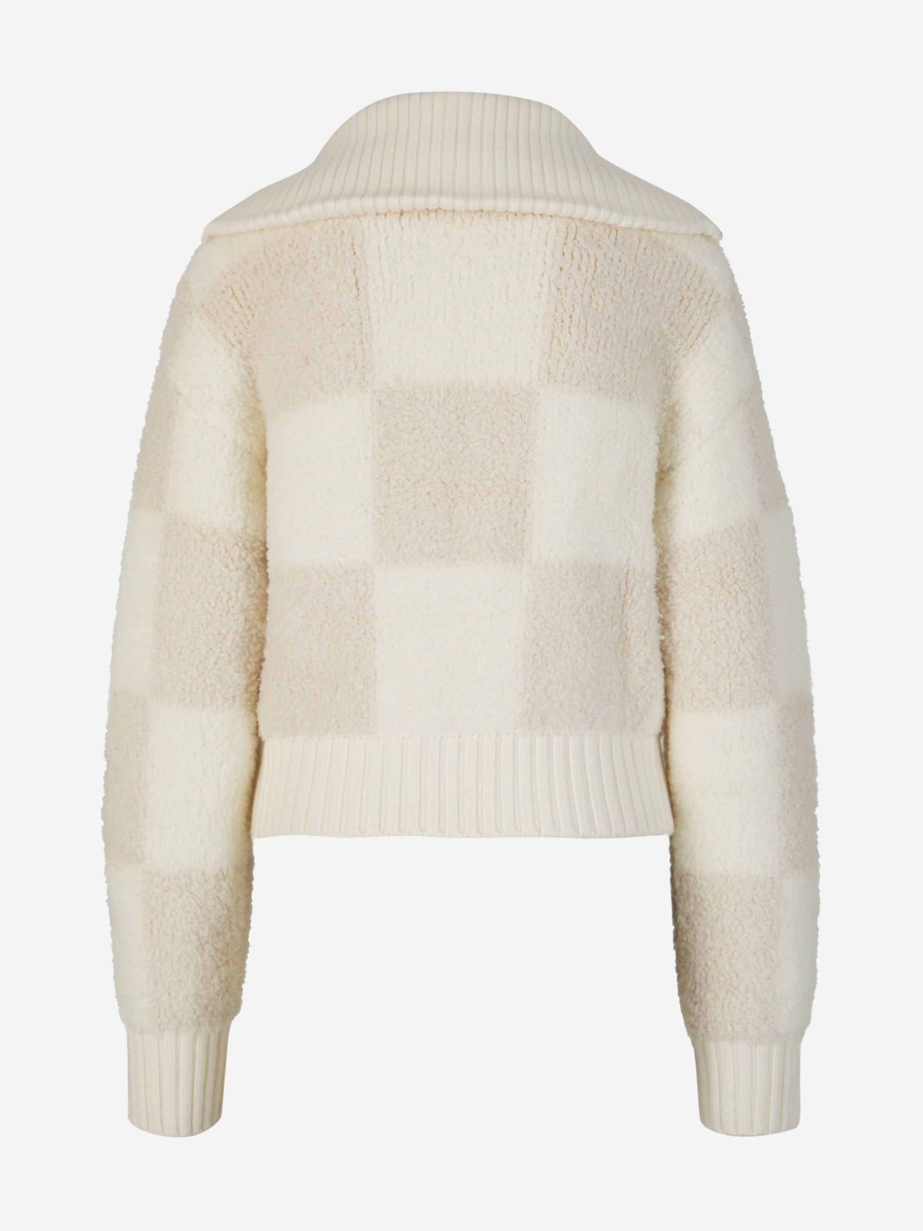 Casablanca Cárdigan Boucle Cuadros color Beis sku 713-000231 01 - Foto 2