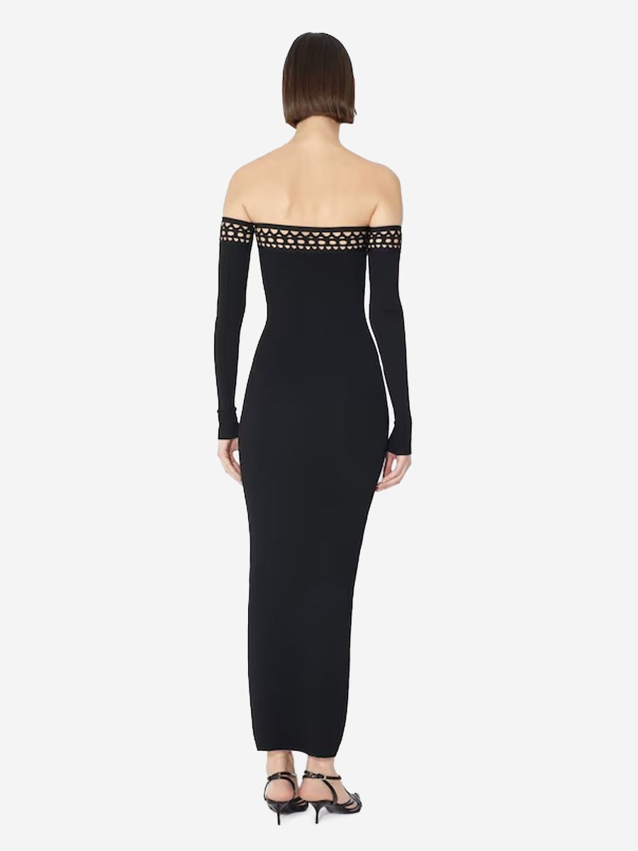 Outlet online Alaïa Mujer Vestido Vienne Maxi color Negro sku 721-000062 01 - Foto 2