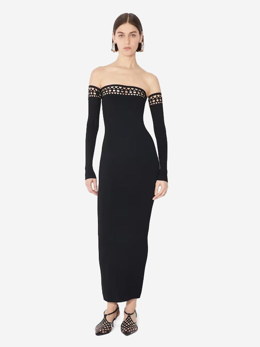 Outlet online Alaïa Mujer Vestido Vienne Maxi color Negro sku 721-000062 01 - Foto 4