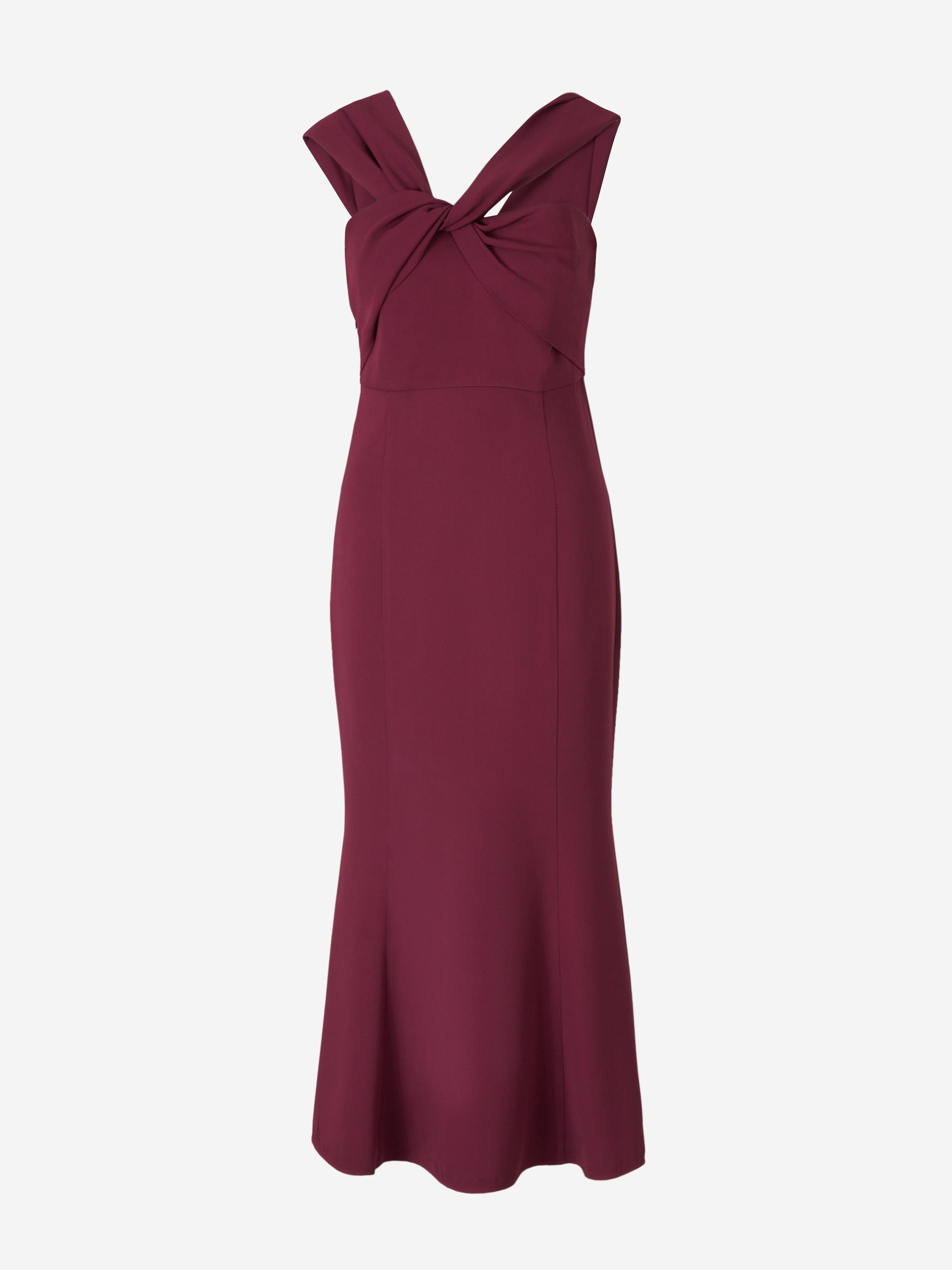 Outlet online Roland Mouret Mujer Vestido Asimétrico Cady color Burdeos sku 721-000086 01 - Foto 1