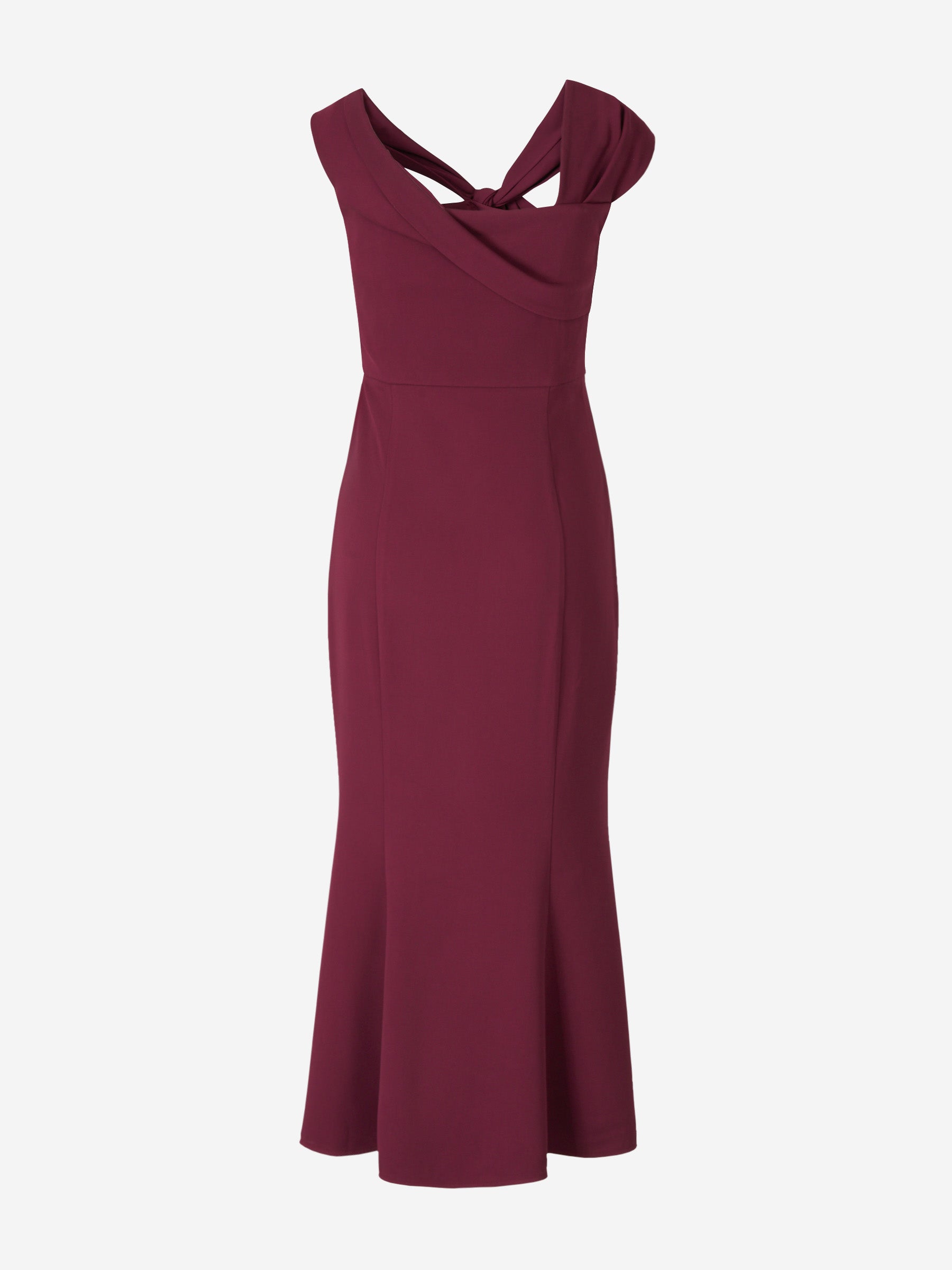 Outlet online Roland Mouret Mujer Vestido Asimétrico Cady color Burdeos sku 721-000086 01 - Foto 2