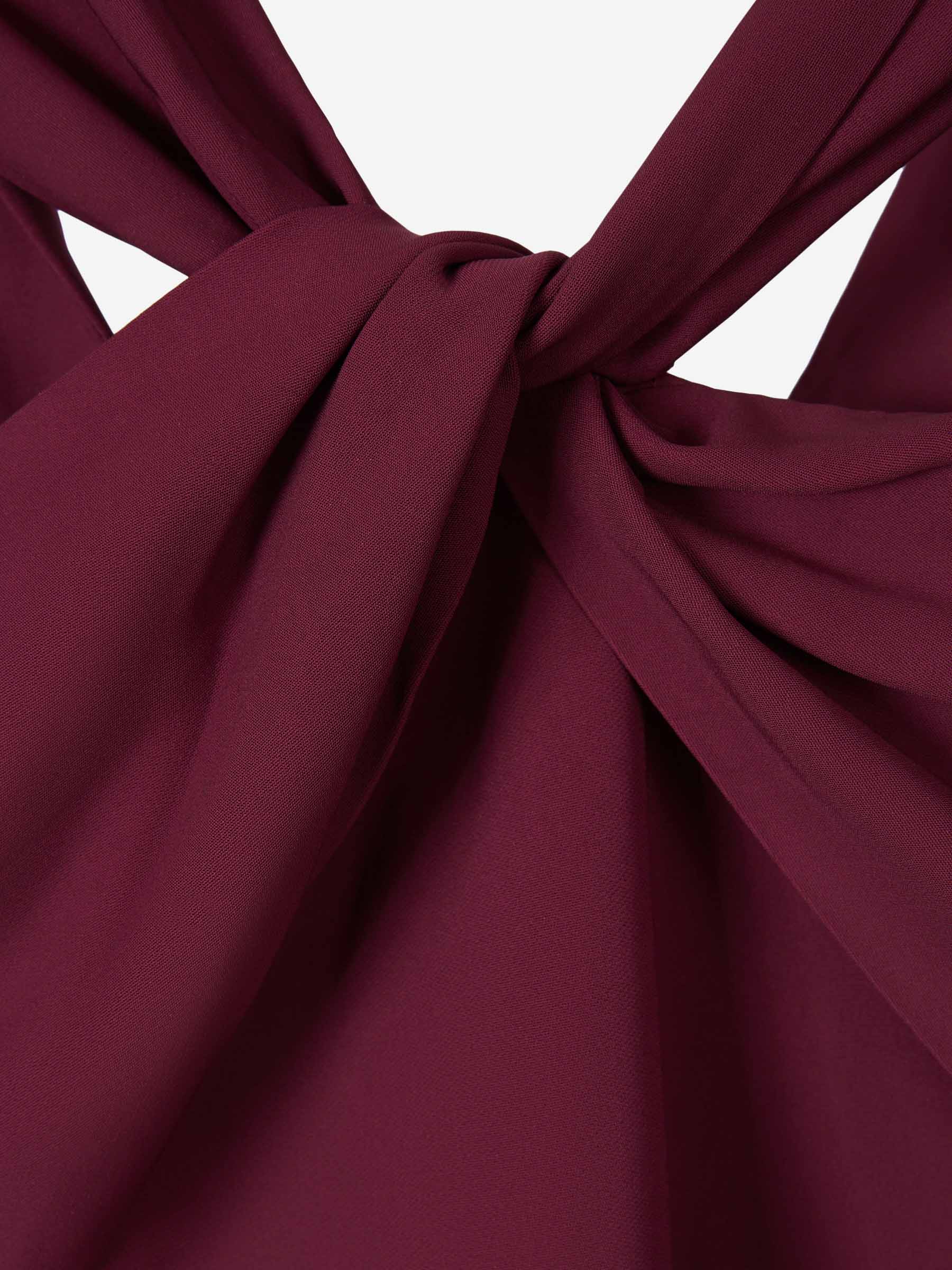 Outlet online Roland Mouret Mujer Vestido Asimétrico Cady color Burdeos sku 721-000086 01 - Foto 3