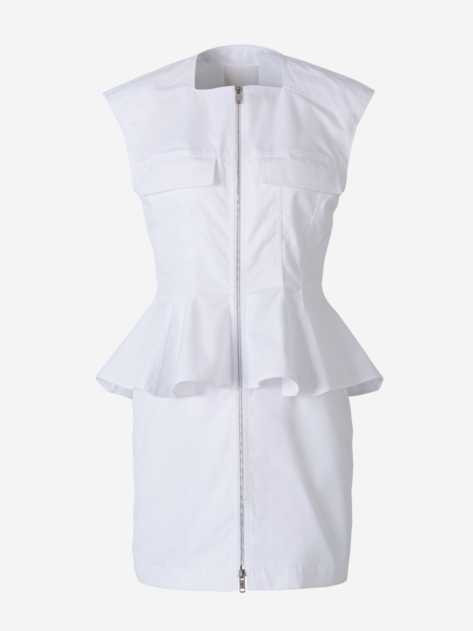 Outlet online Givenchy Mujer Vestido Volantes Algodón color Blanco sku 731-005485 01 - Foto 1