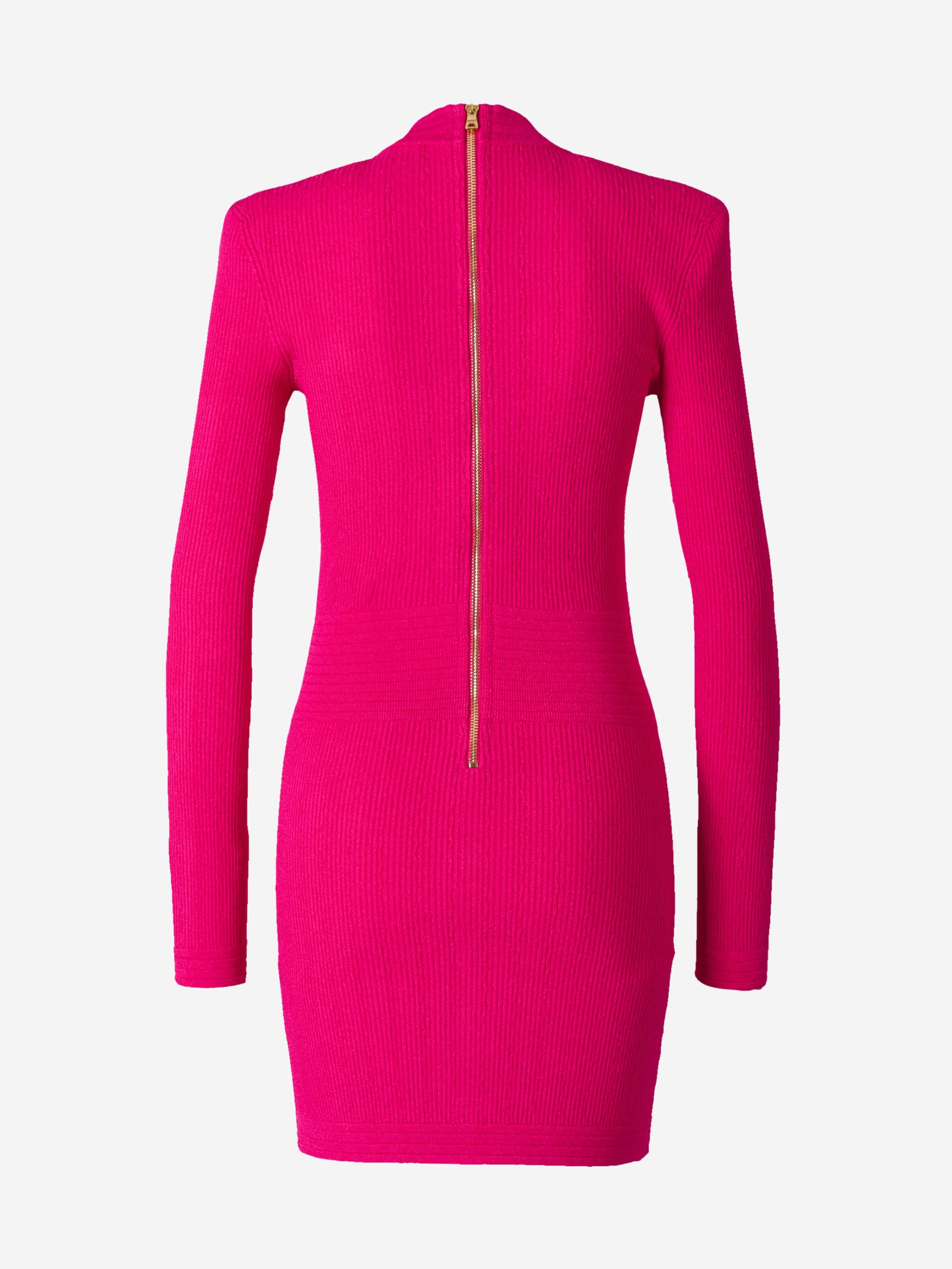 Balmain Vestido Punto Canalé color Fucsia sku 731-005521 01 - Foto 2