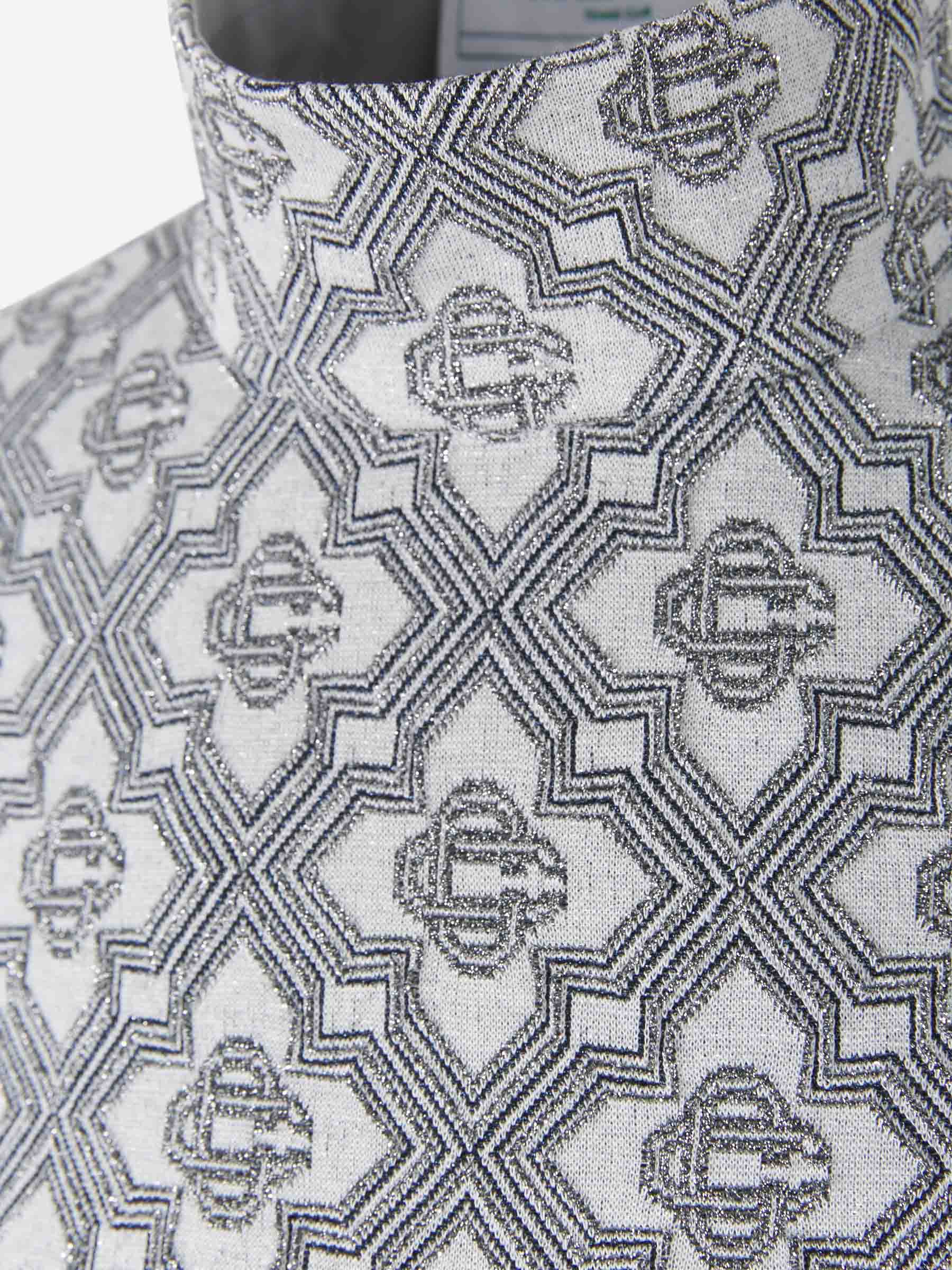 Casablanca Vestido Jacquard Monograma color Plateado sku 731-005545 01 - Foto 3