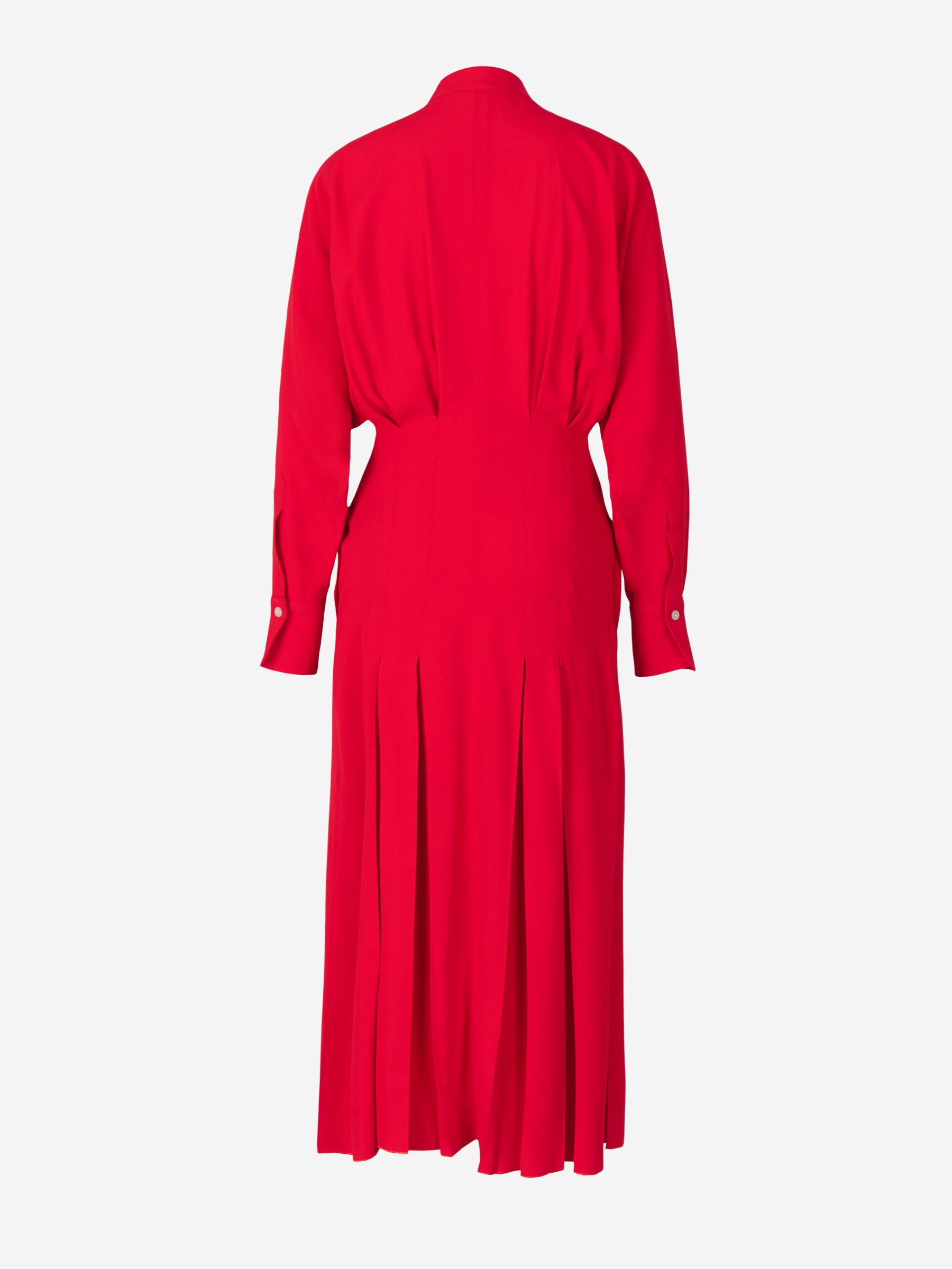 Outlet online Victoria Beckham Mujer Vestido Camisero Plisado color Rojo sku 731-005569 01 - Foto 3