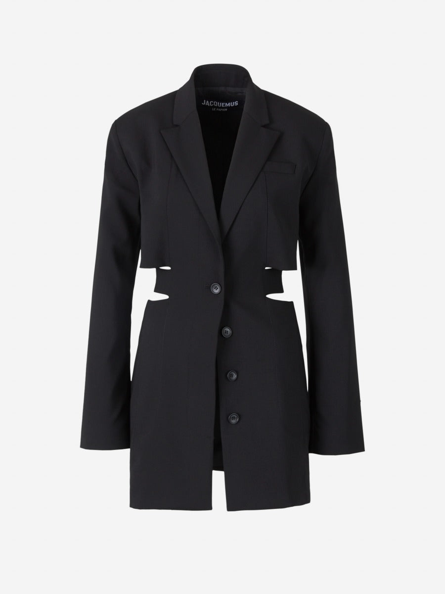 Jacquemus Vestido Le Robe Bari color Negro sku 731-005826 01 - Foto 1