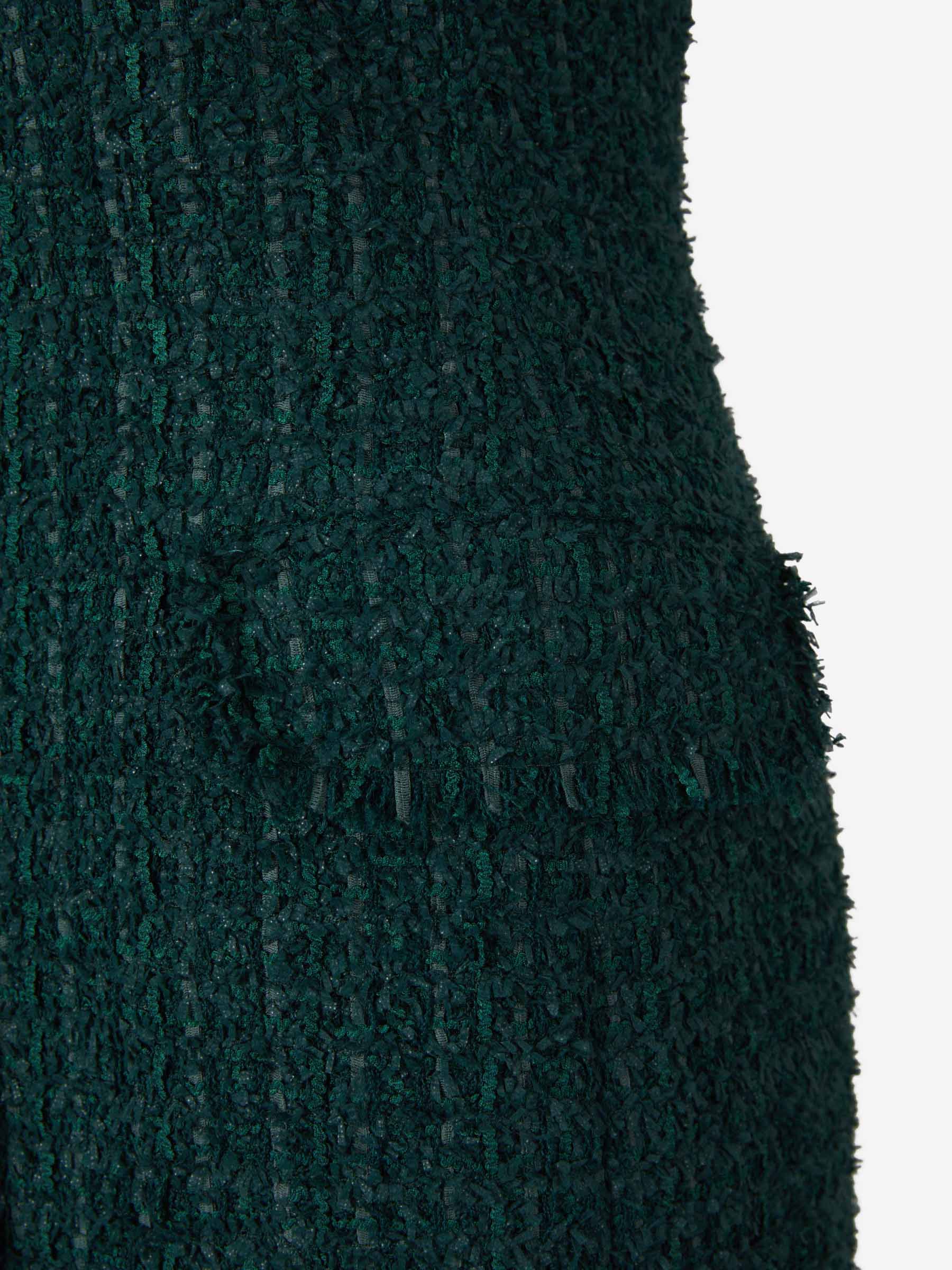 Balmain Vestido Tweed Deshilachado color Verde Azulado sku 731-005801 01 - Foto 2