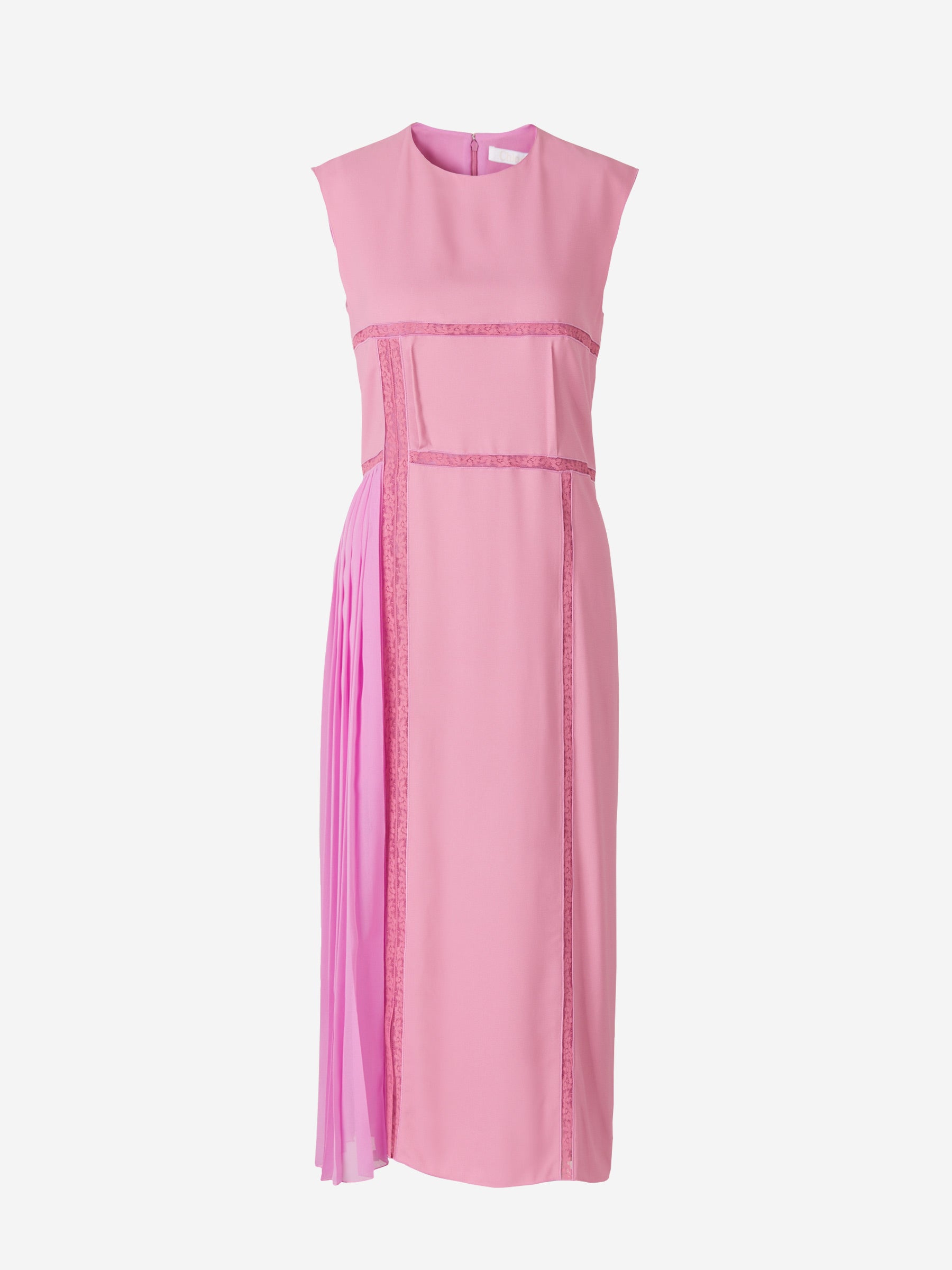 Chloé Vestido Ribetes Encaje color Rosa Envejecido sku 732-000794 01 - Foto 1