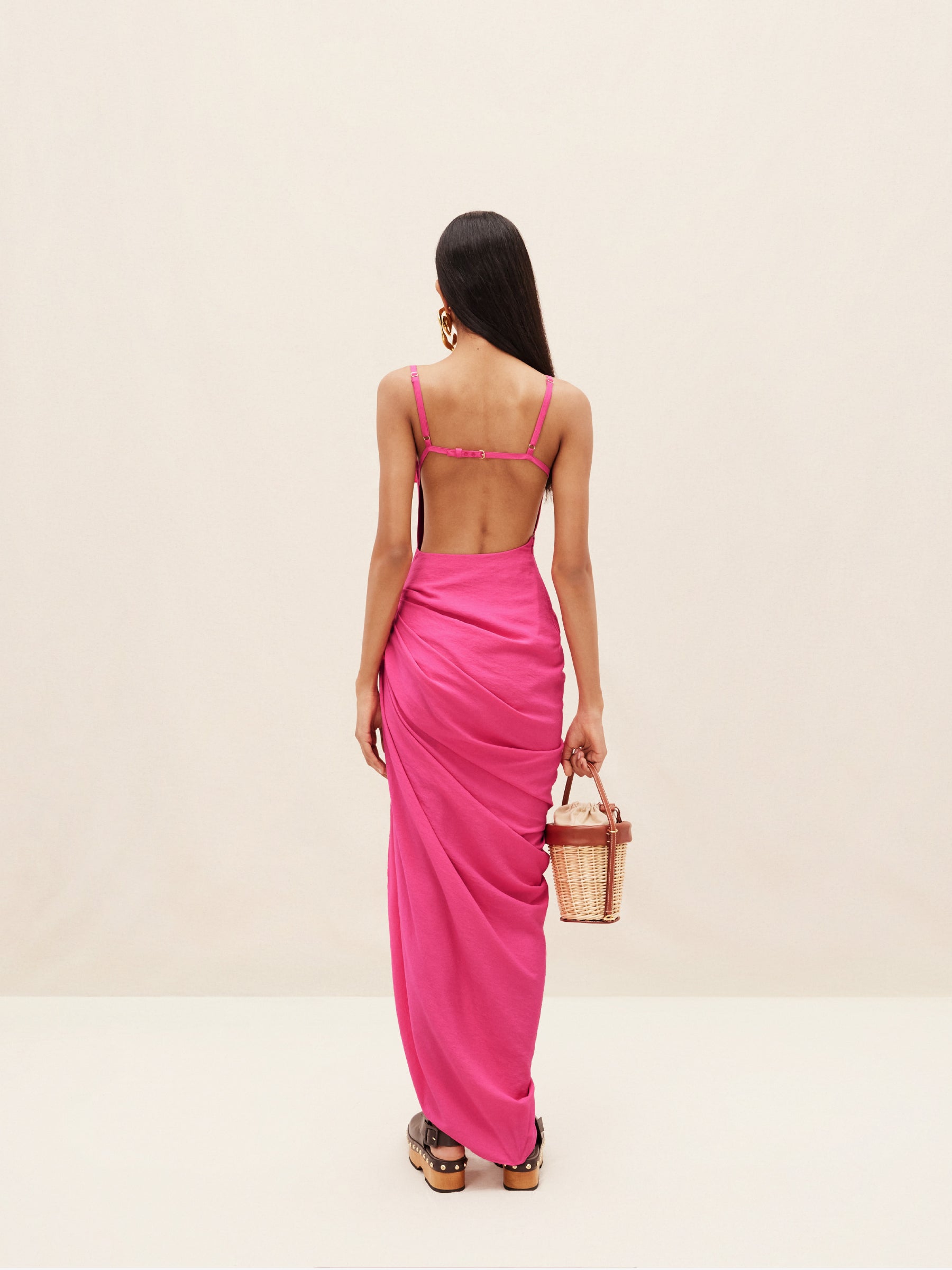Jacquemus Vestido La robe Saudade Longue color Rosa sku 732-000972 01 - Foto 2