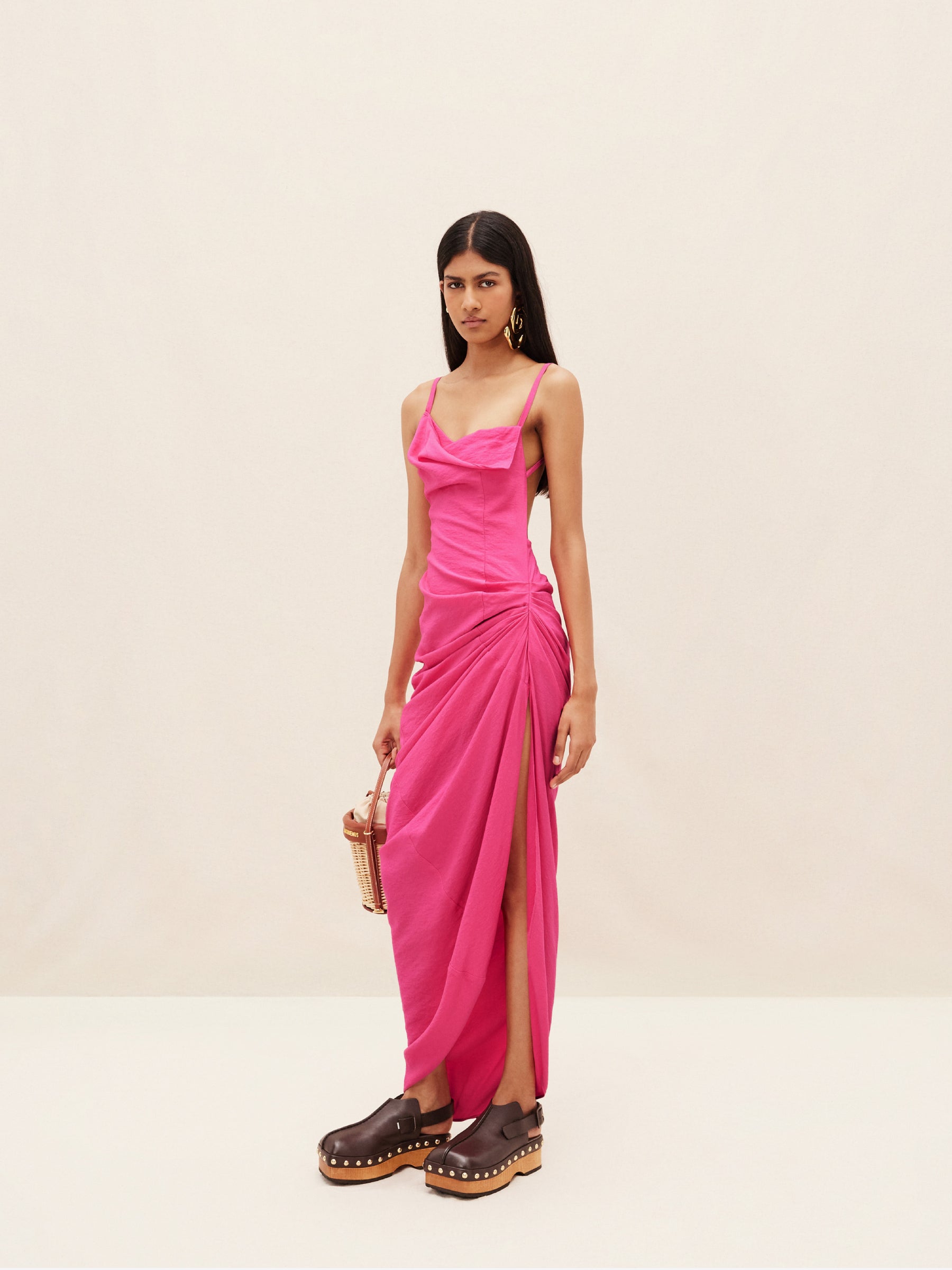 Jacquemus Vestido La robe Saudade Longue color Rosa sku 732-000972 01 - Foto 3
