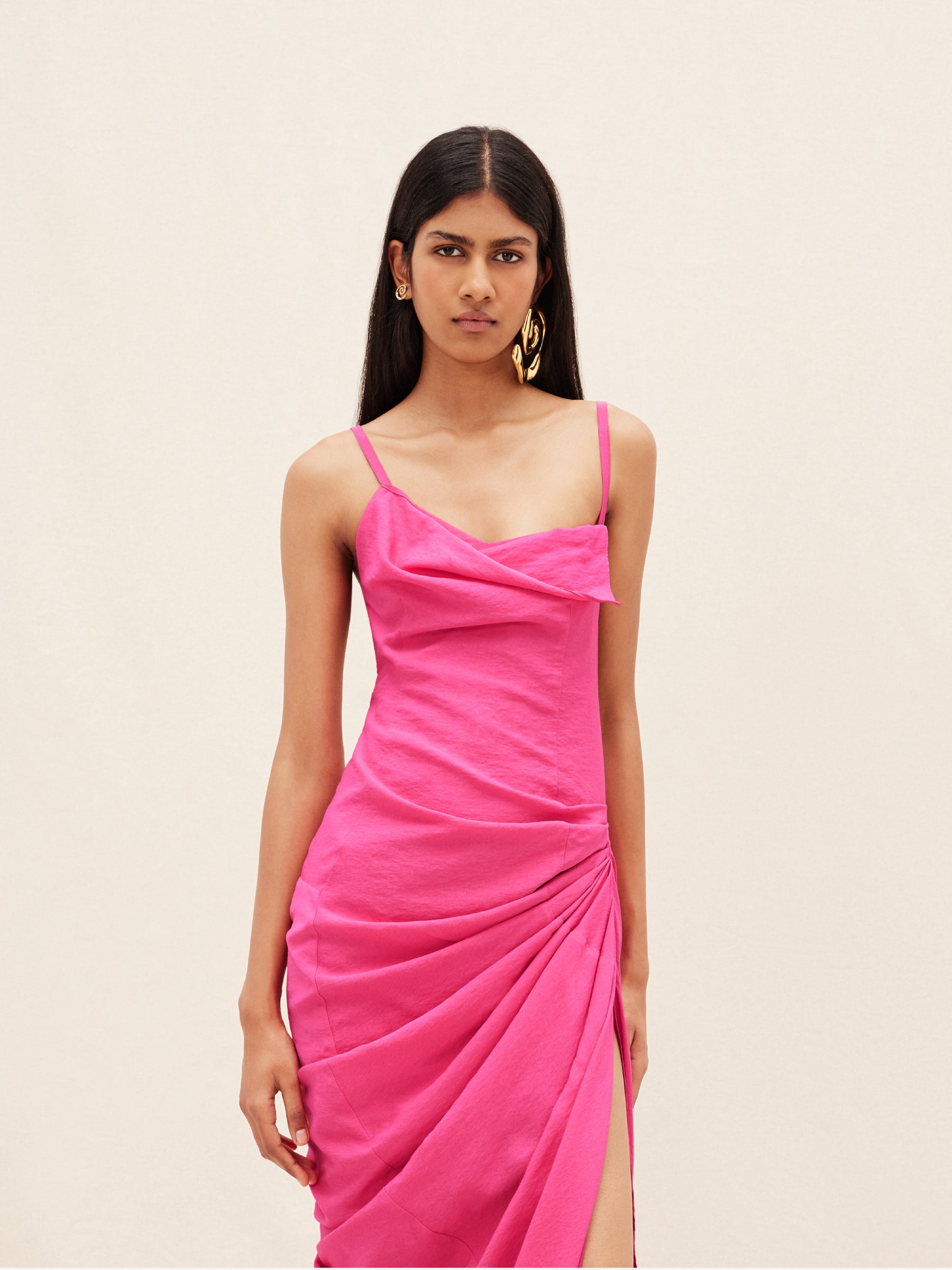 Jacquemus Vestido La robe Saudade Longue color Rosa sku 732-000972 01 - Foto 4