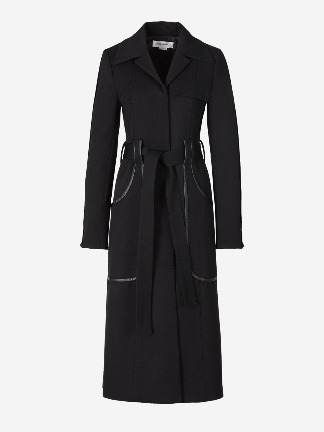 Victoria Beckham Abrigo Ribetes Contraste color Negro sku 732-001037 01 - Foto 1