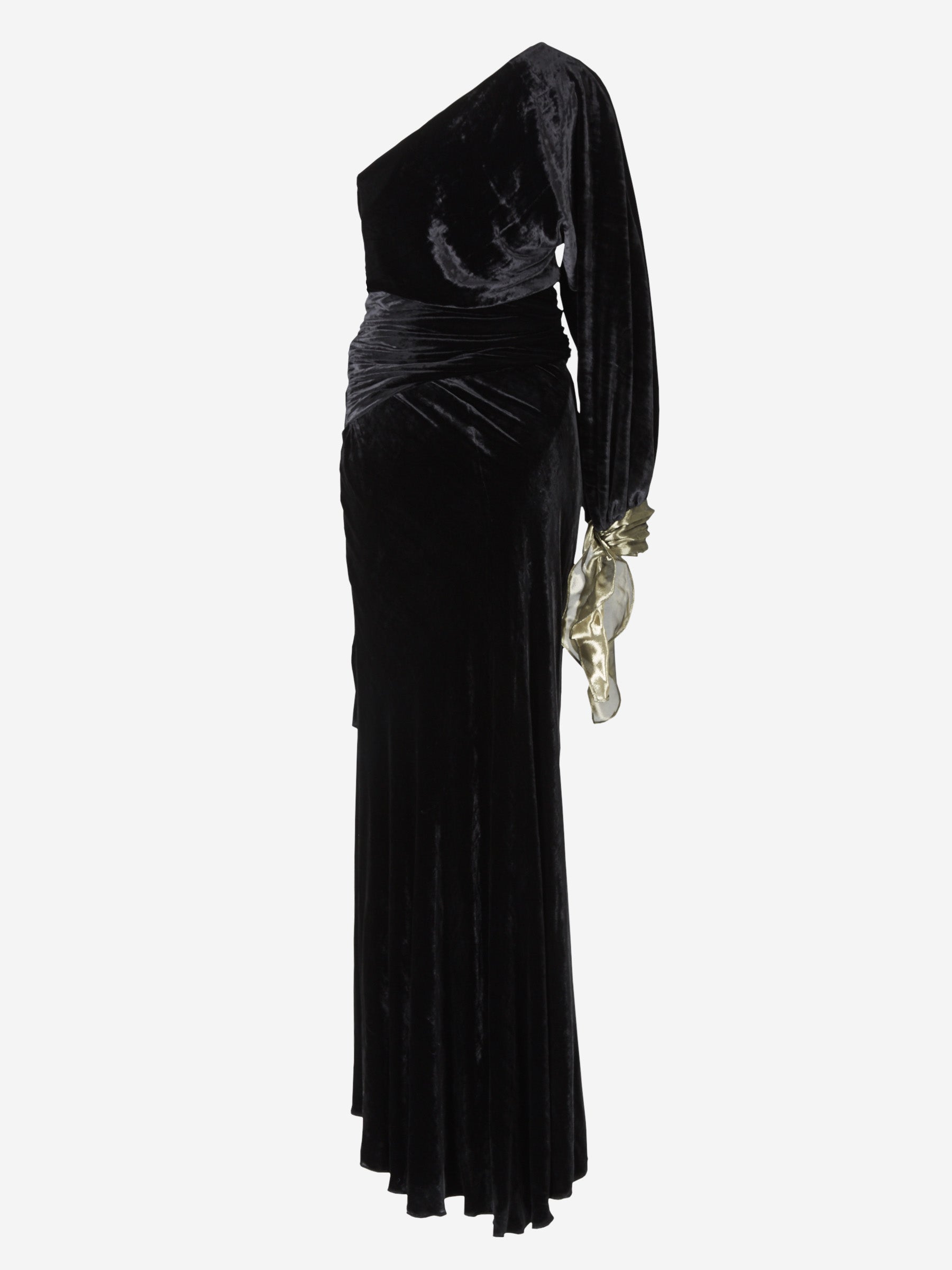 Outlet online Maria Lucia Hohan Mujer Vestido Maxi Terciopelo color Negro sku 732-001044 01 - Foto 2